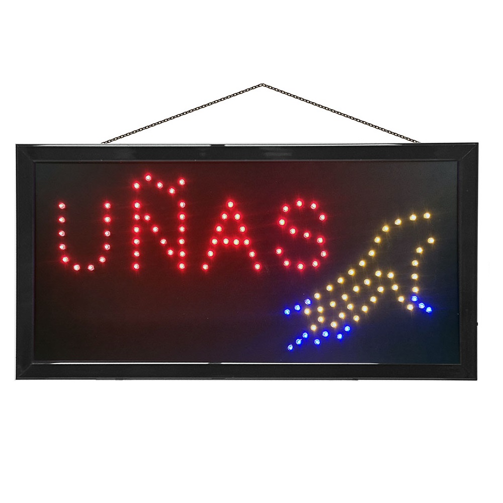 Letrero Promocional Led Luminoso para Negocio de Servicio de Estetica de UÑAS Master ML-LET-UNAS