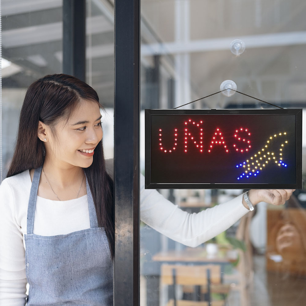 Letrero Promocional Led Luminoso para Negocio de Servicio de Estetica de UÑAS Master ML-LET-UNAS