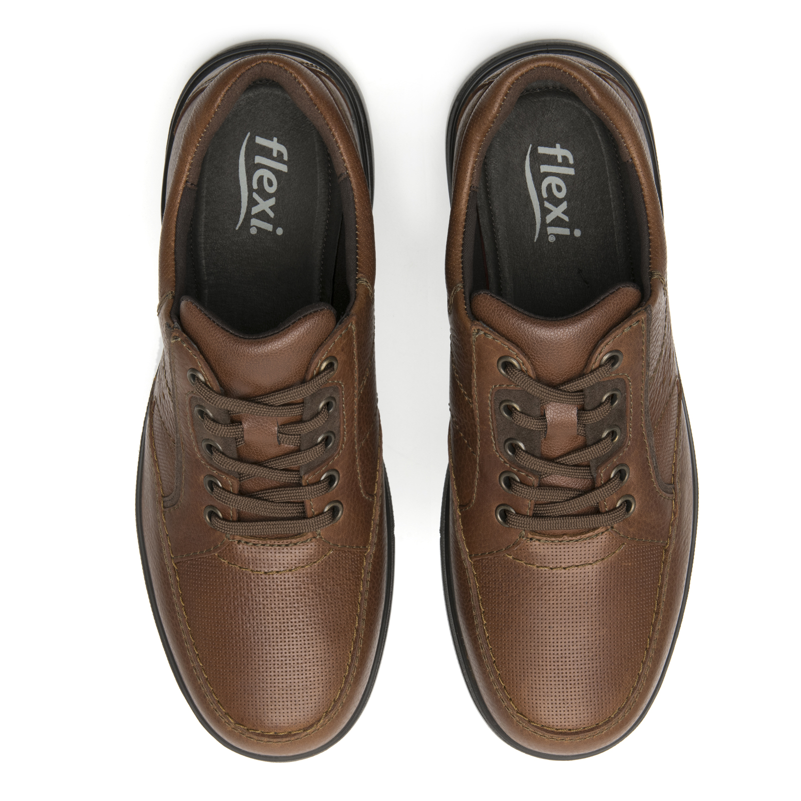 Zapato Clasico Derby Moda Piel Flexi Hombre 410605 Brandy