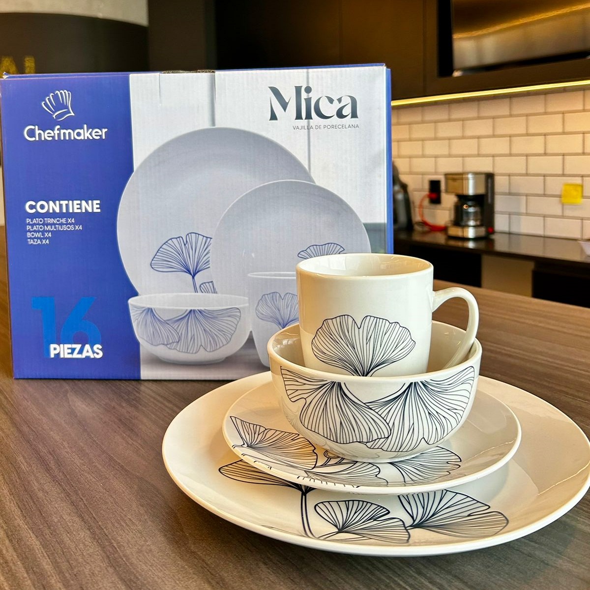 Vajilla Select Sound Porcelana Mica Blanca 16 piezas para 4 personas