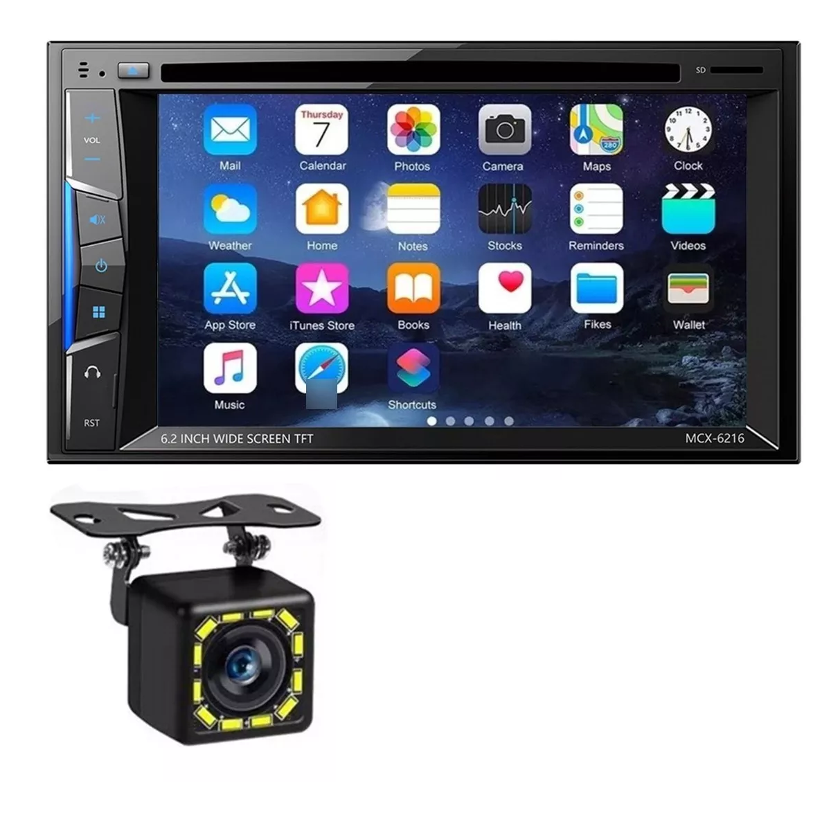 Auto Estereo Bluetooth Pantalla Tactil 2din 6.2in Con Dvd