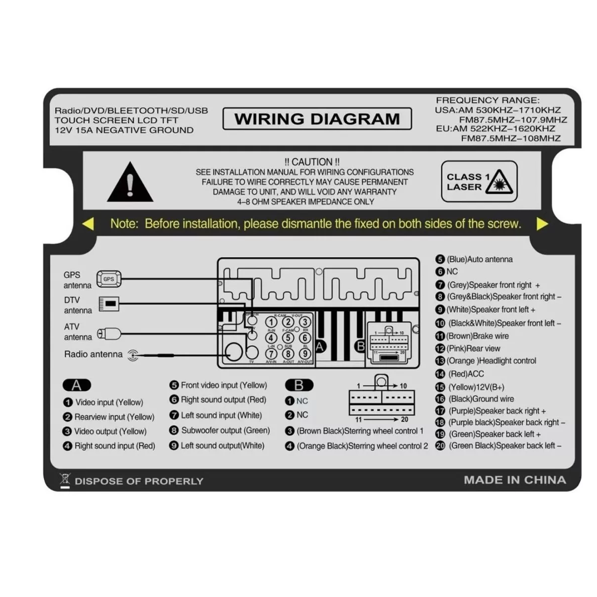 Auto Estereo Bluetooth Pantalla Tactil 2din 6.2in Con Dvd