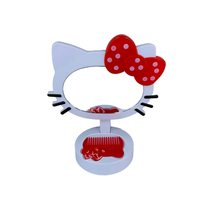 Espejo Kitty De Tocador Belleza Incluye Un Cepillo 
