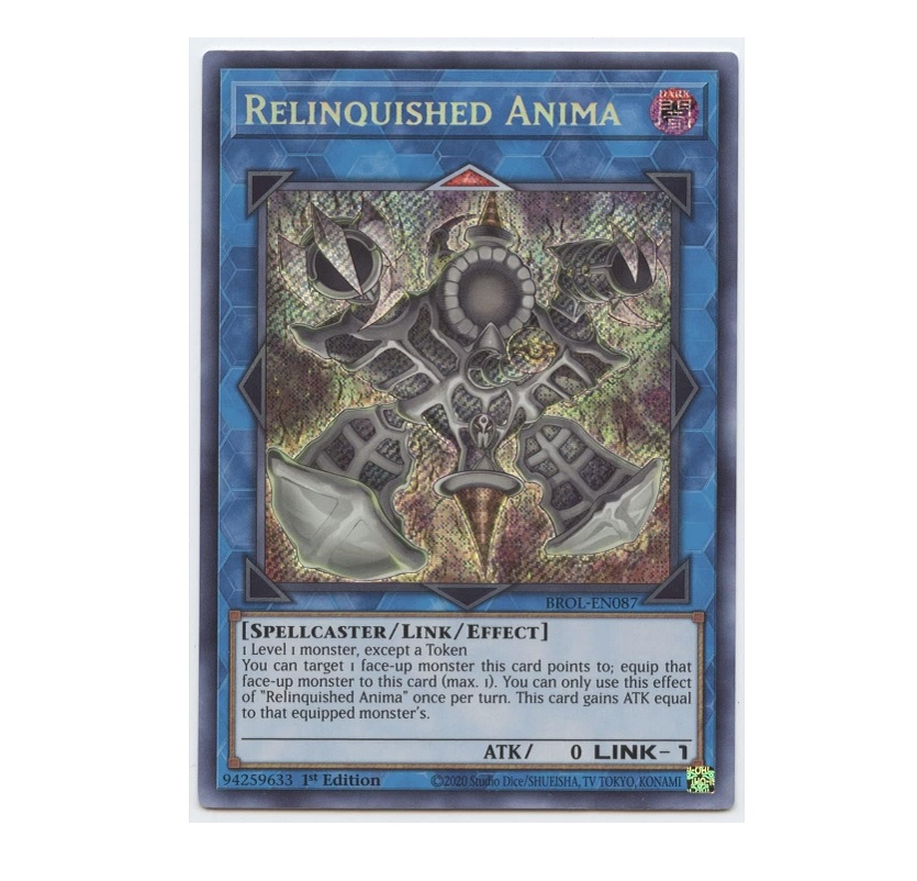 Yugioh Relinquished Anima Secret Rare 1st Edition - Konami
