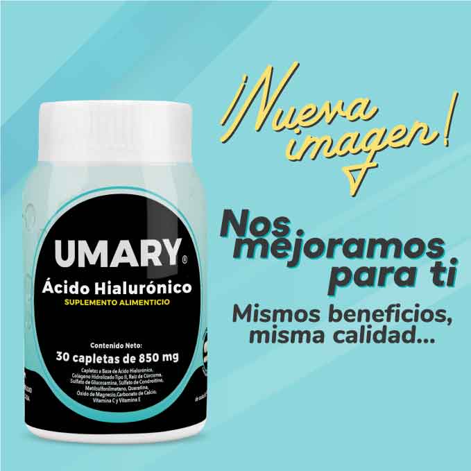 Ácido Hialuronico 30 Capletas UMARY 860 mg.
