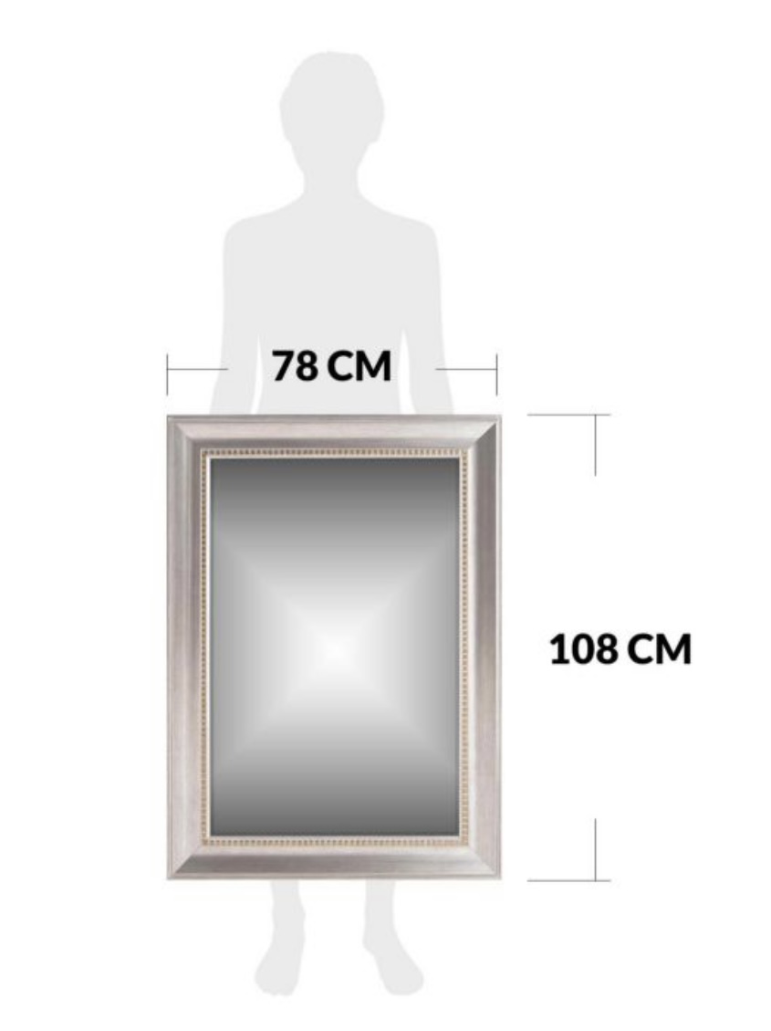 Espejo Decorativo Color Plateado 