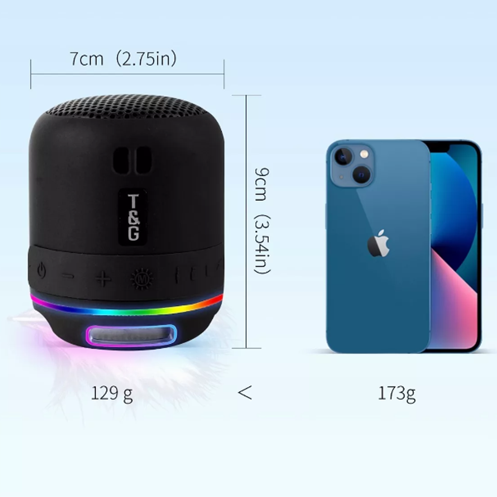 Bocina Portátil Con Bluetooth Mini Bocina Radio Y Luz Led