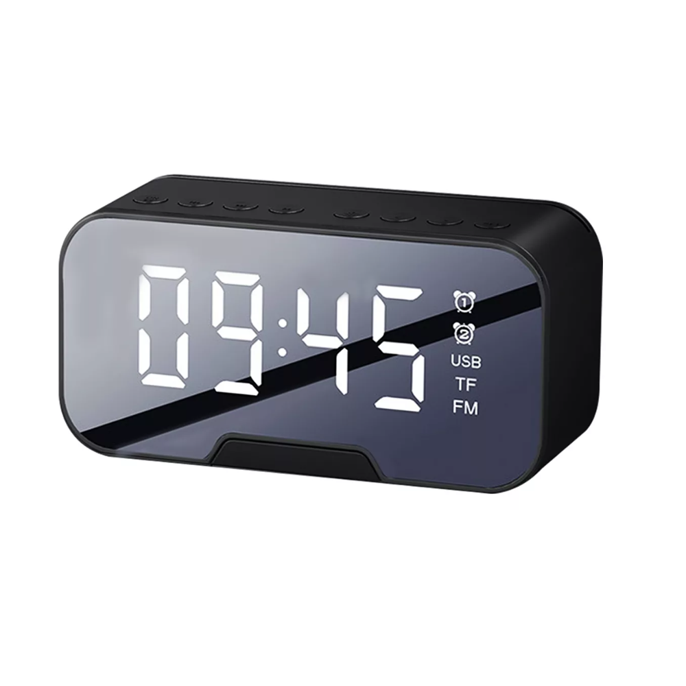 Reloj Digital Radio Despertador Bluetooth Soporte Altavoz Eo Safe Imports  Esi-8011 Color Blanco
