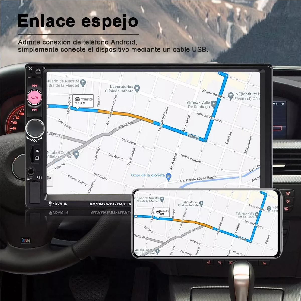 Autoestéreo 2 Din Con Pantalla Táctil 7 Inch Y 8 Led Camara