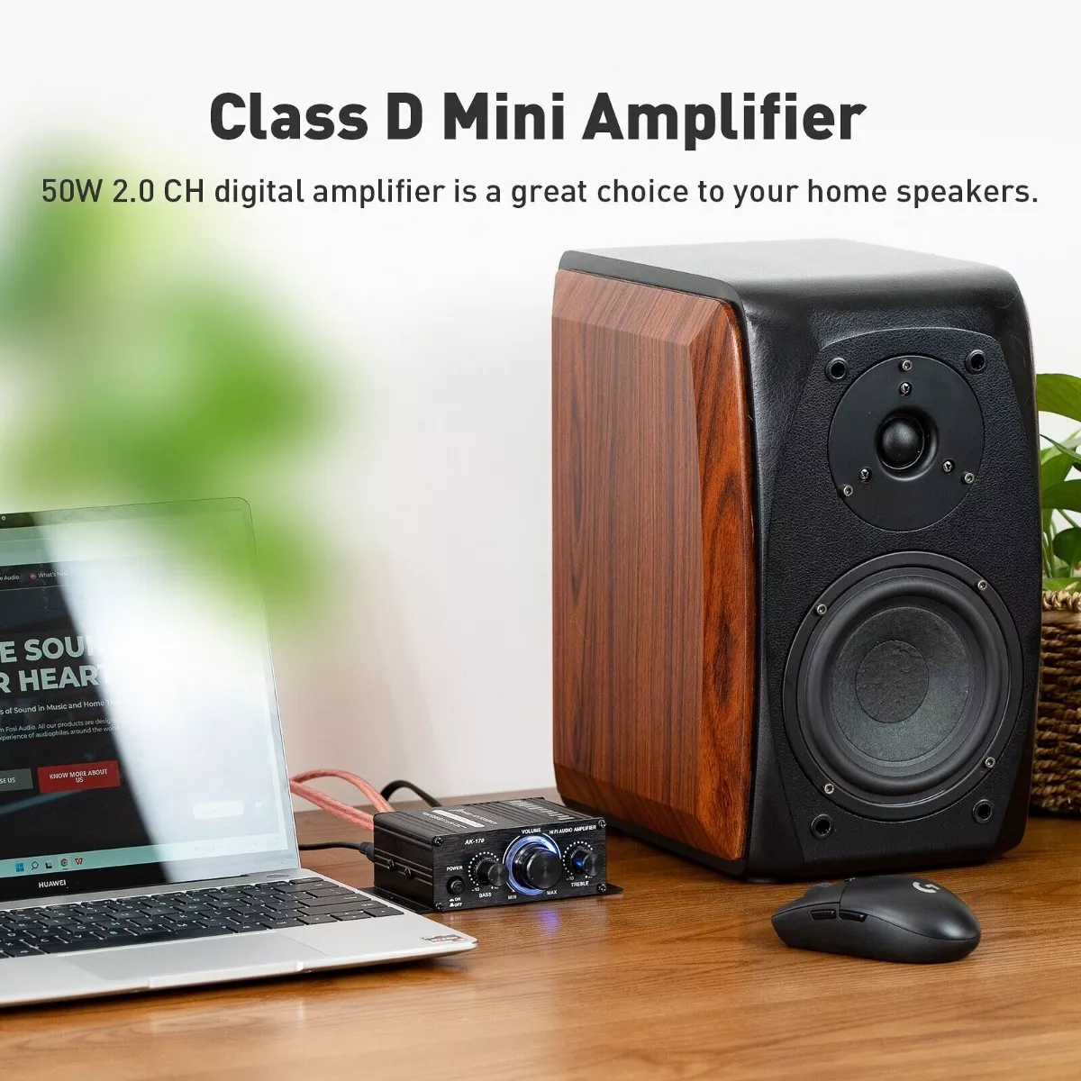 Mini Amplificador De Potencia Hi-fi Para Automóvil Y Hogar
