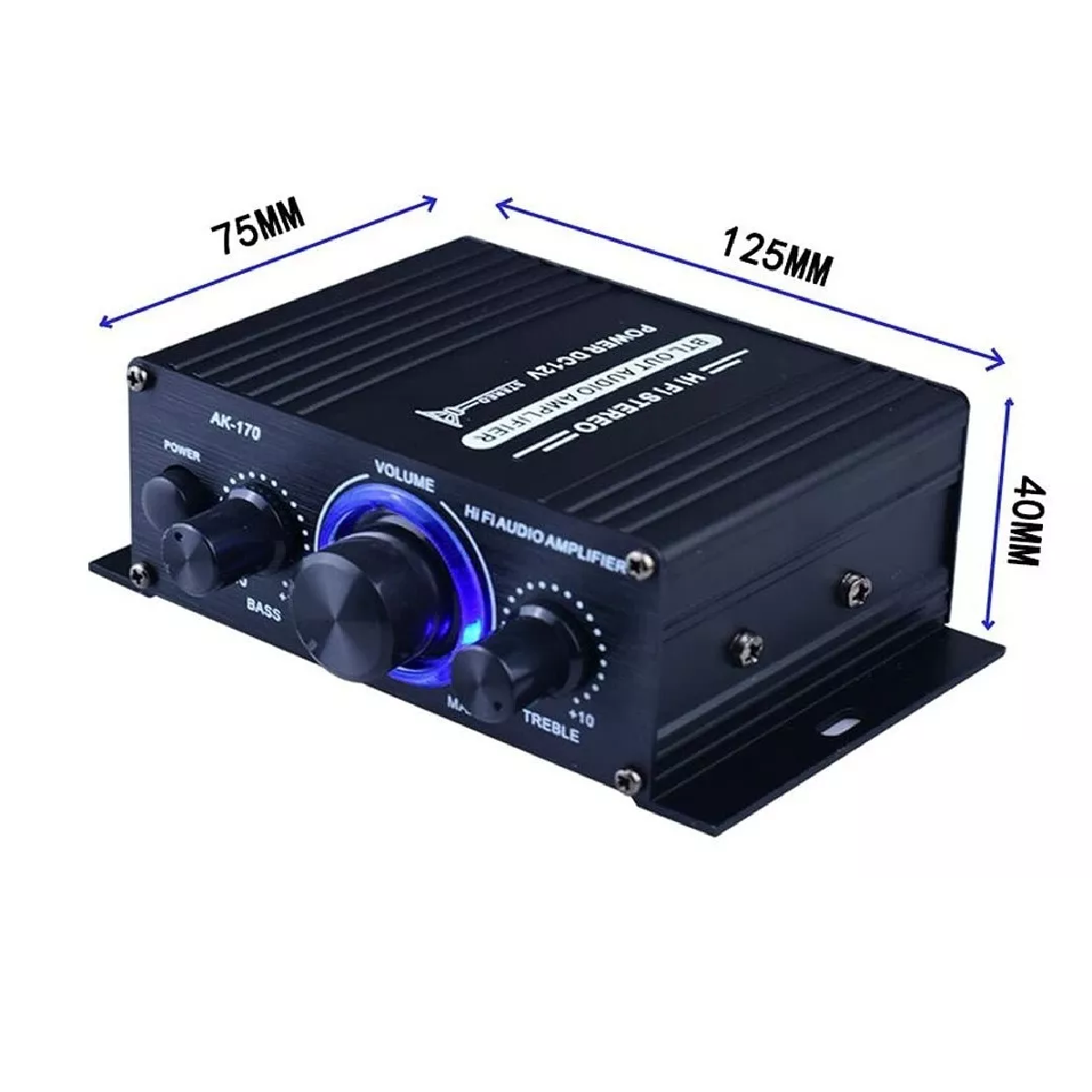 Mini Amplificador De Potencia De Audio P /auto Casa 2 Canal