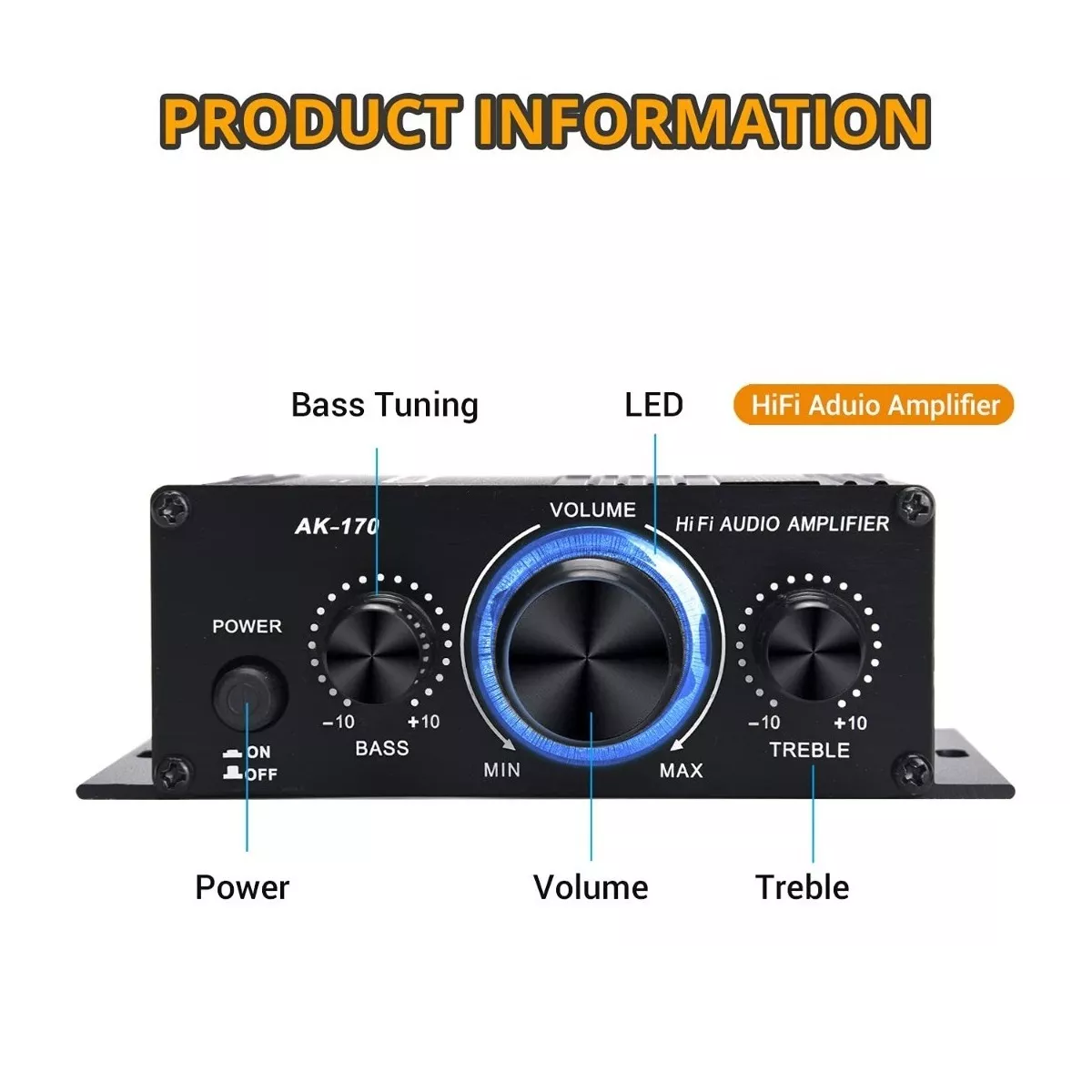 Mini Amplificador De Potencia De Audio P /auto Casa 2 Canal