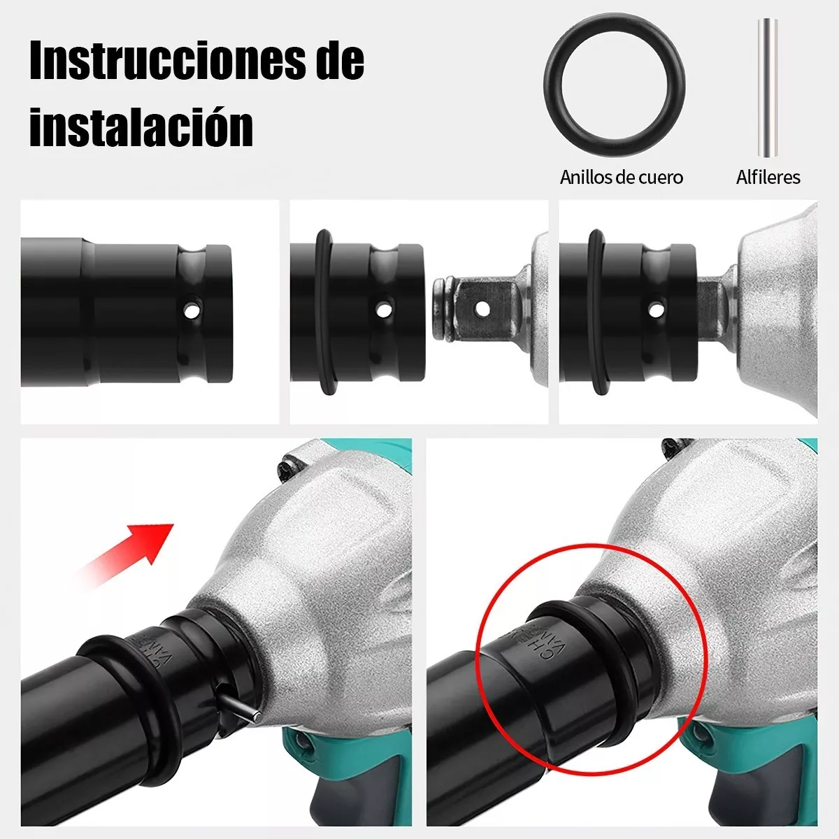 Juego De Herramientas Llave De Impacto Mecanico Dados 10pzs
