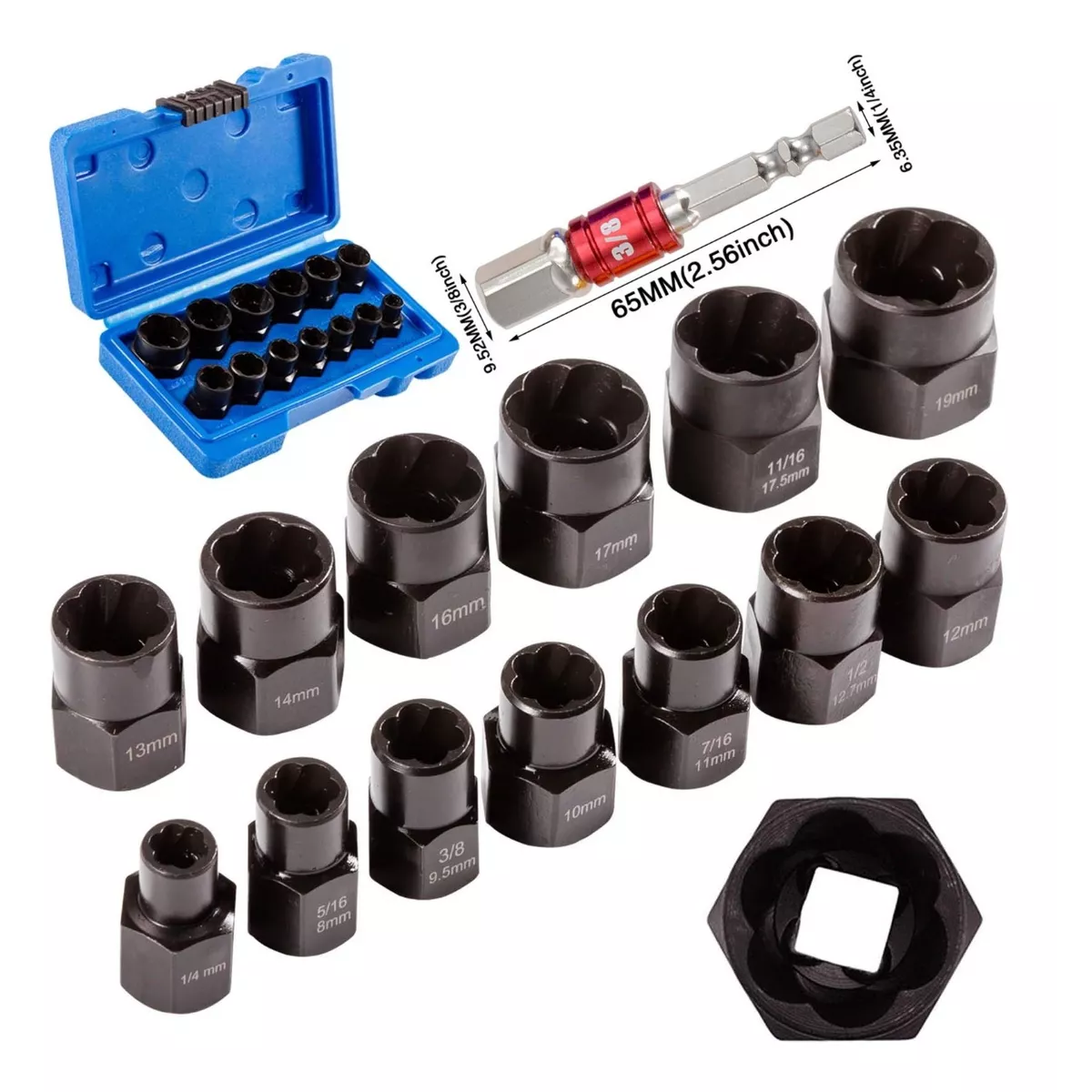 Set 13 Dados Extractor Removedor D Tornillo Birlos C/estuche