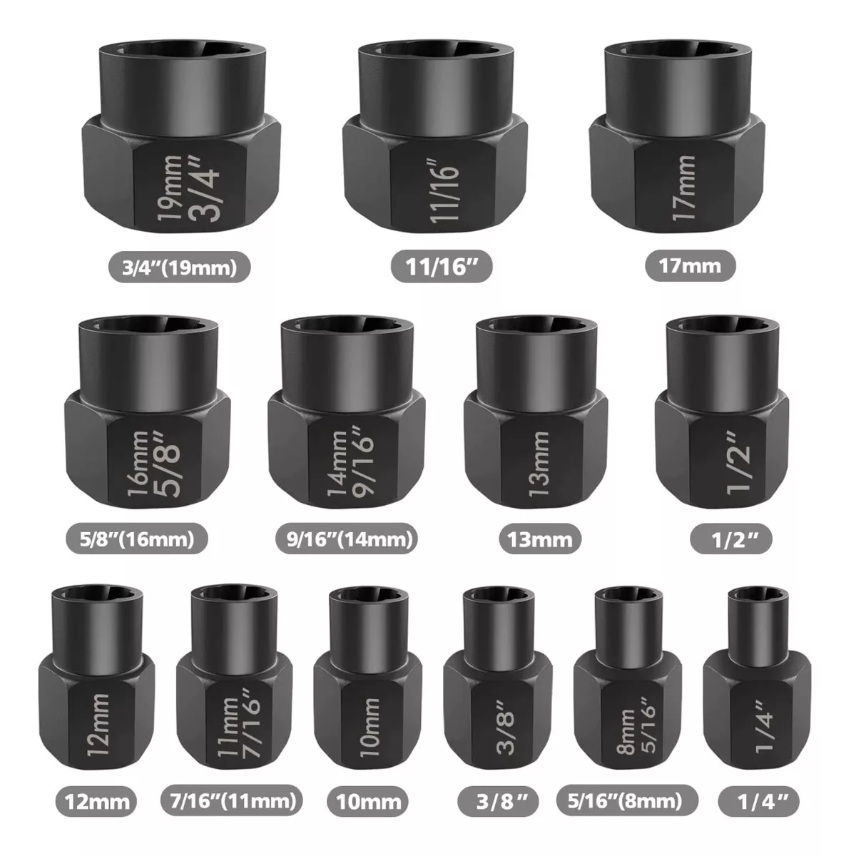 Set 13 Dados Extractor Removedor D Tornillo Birlos C/estuche