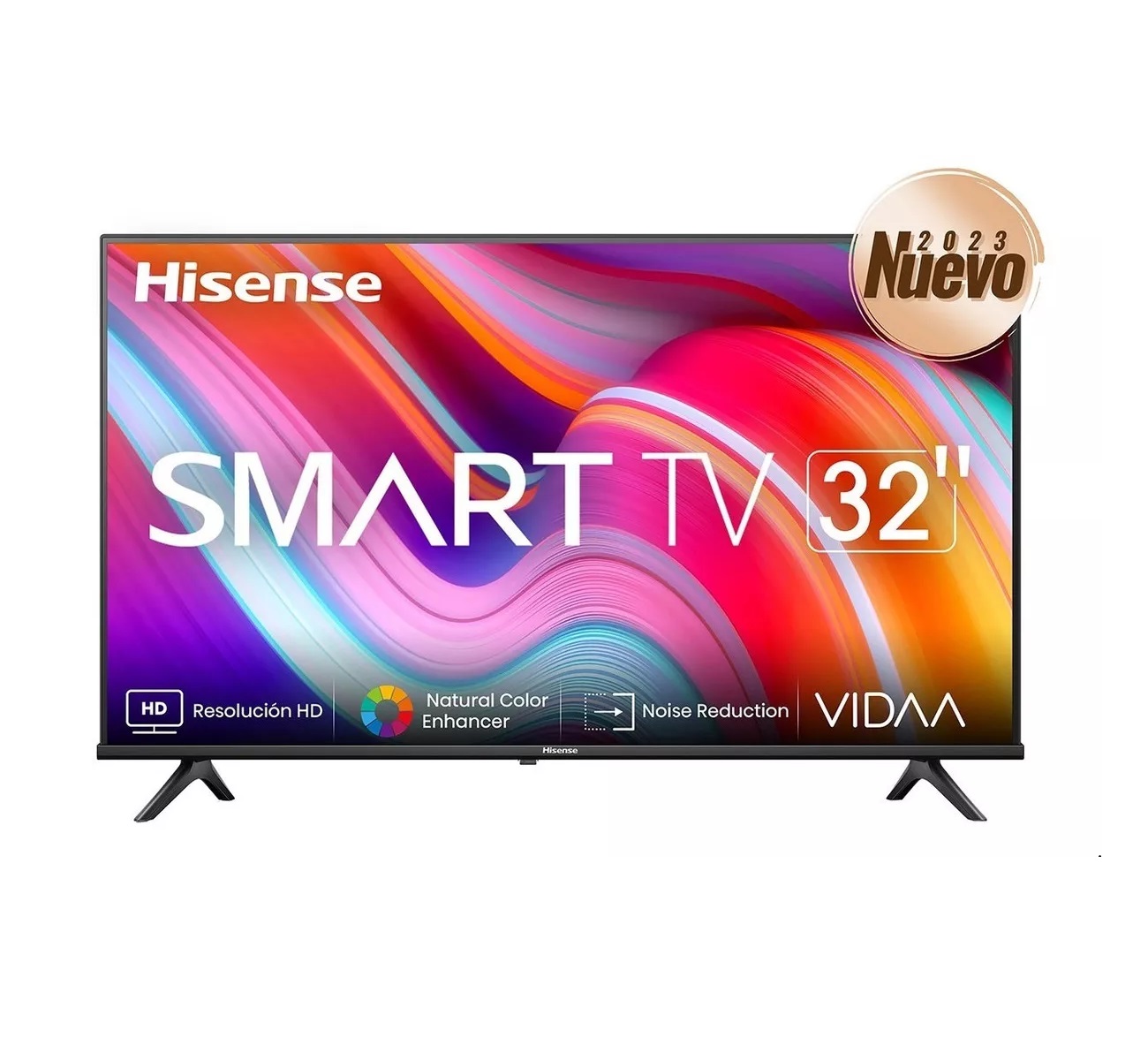 Pantalla Smart TV Hisense 32 Pulgadas HD Sistema Vidaa TV, Modelo 32A4KV 60Hz Color Negro