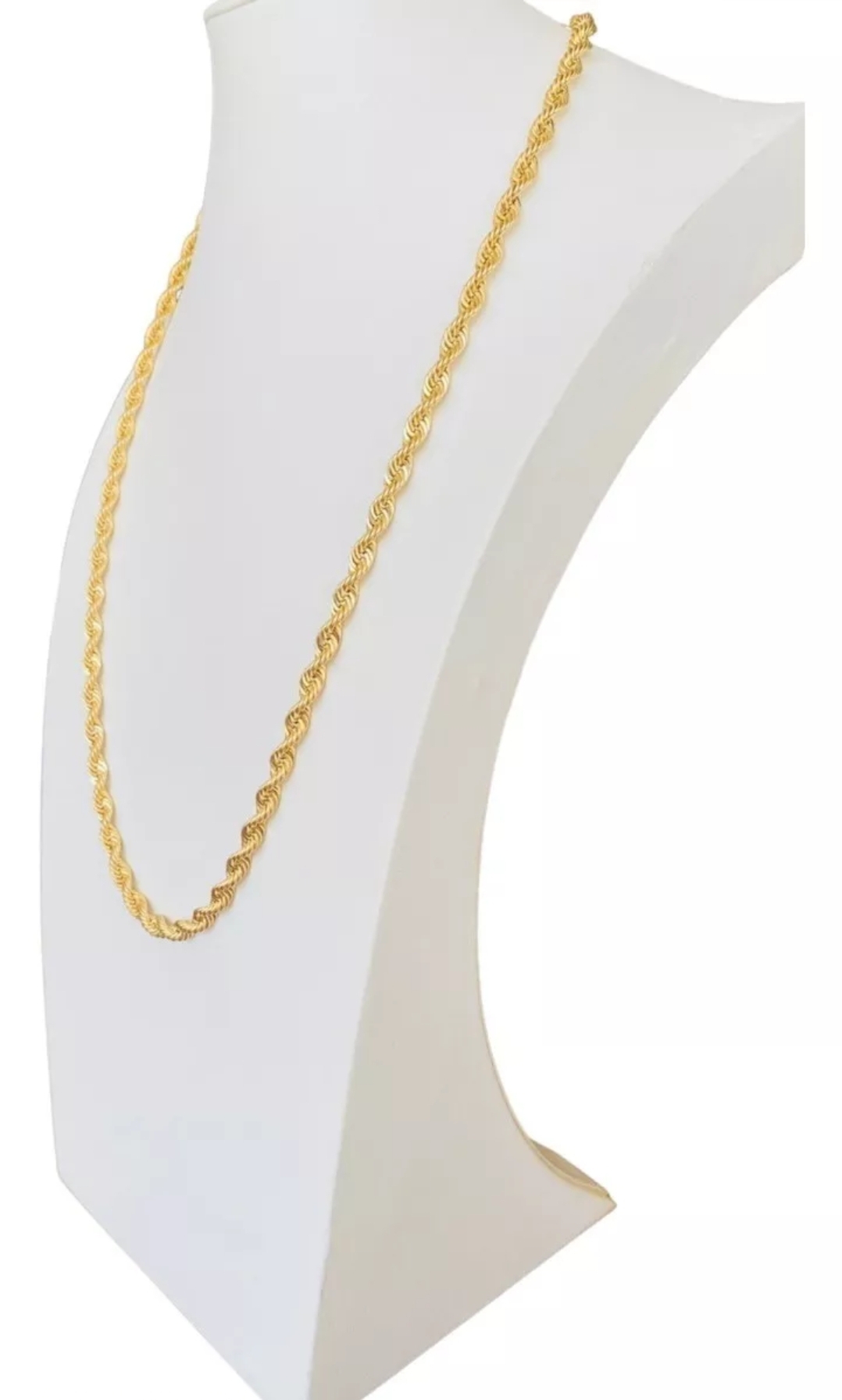 Cadena Torzal En Oro 14k 65 Cm Por 6 Mm + Obsequio