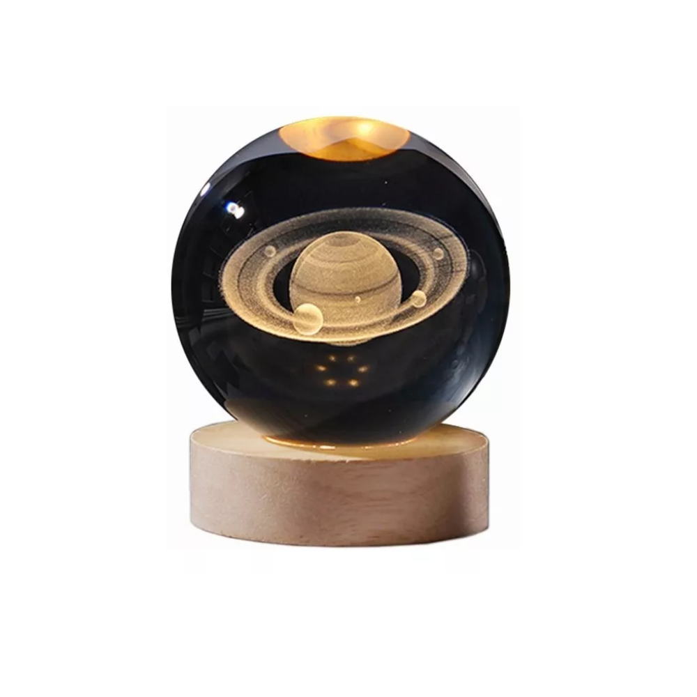 Lámparas De Escritorio Noche Led 3d Galaxia Bola De Cristal.