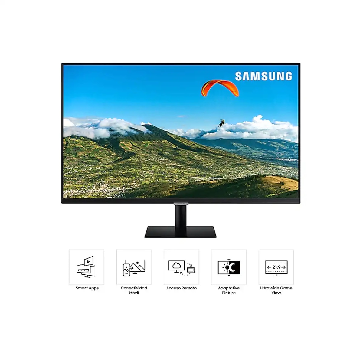 Monitor Samsung Smart M5 Modelo LS27AM500NLXZX, 27 Pulgadas Full HD Led 60 Hz Color Negro
