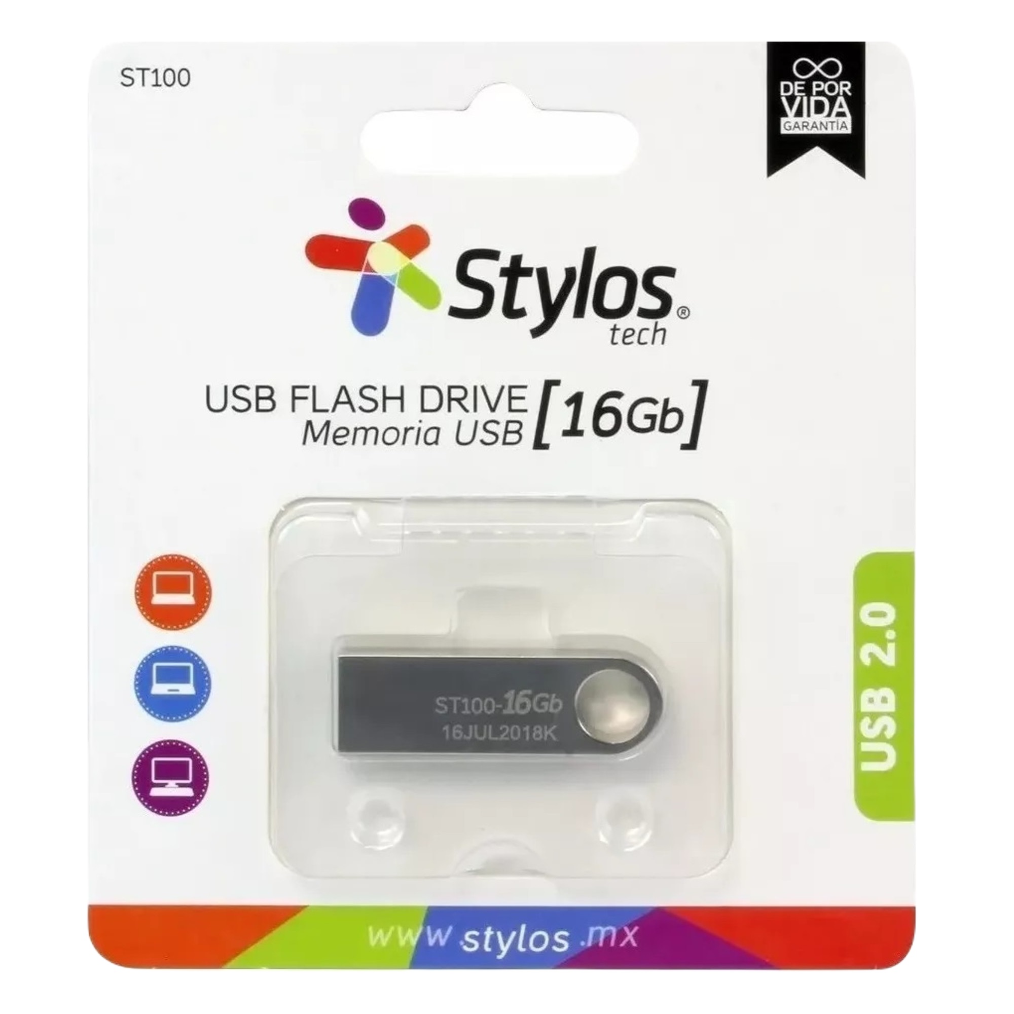 Memoria Usb Flash Stylos Tech St100 16 Gb