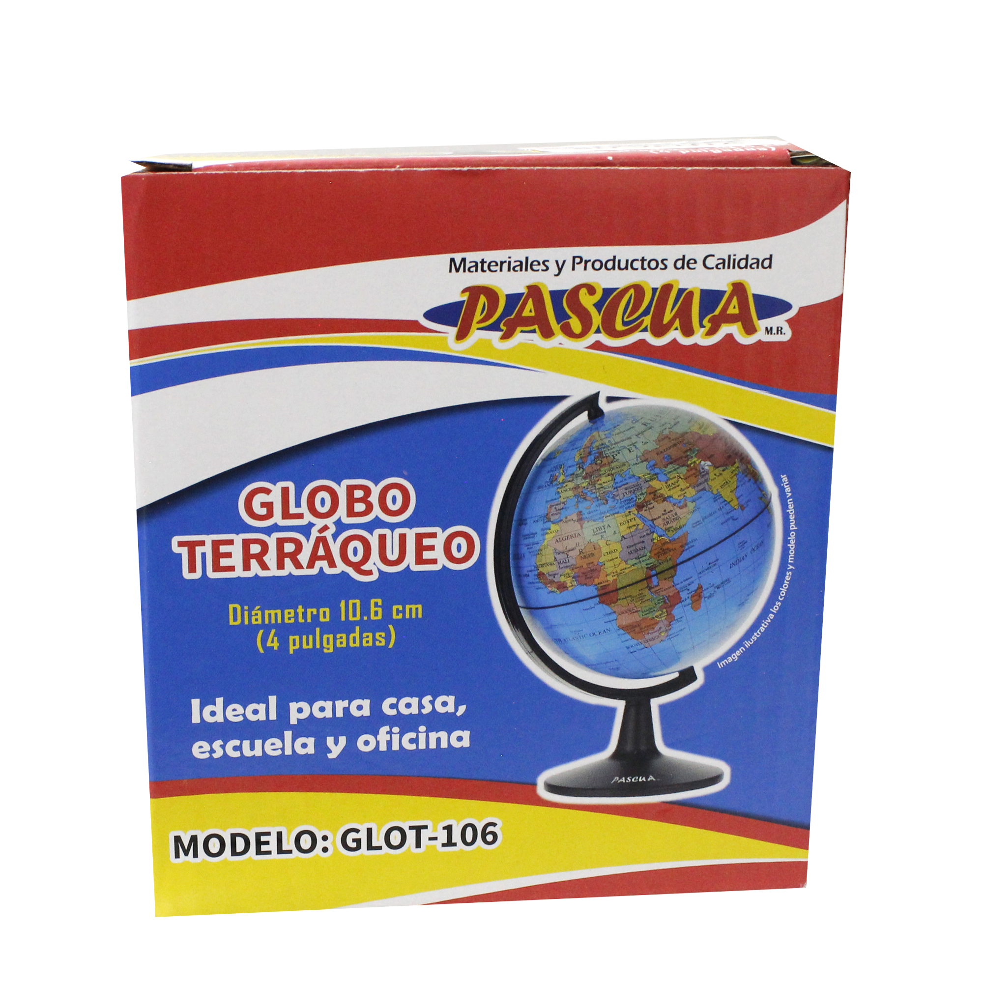 Globo Terráqueo Mapa en español para Educativo Globo Girable Decoración de Escritorio, oficina, hogar y escuela, Mapa Político Geográfica/Moderna 10.6cm