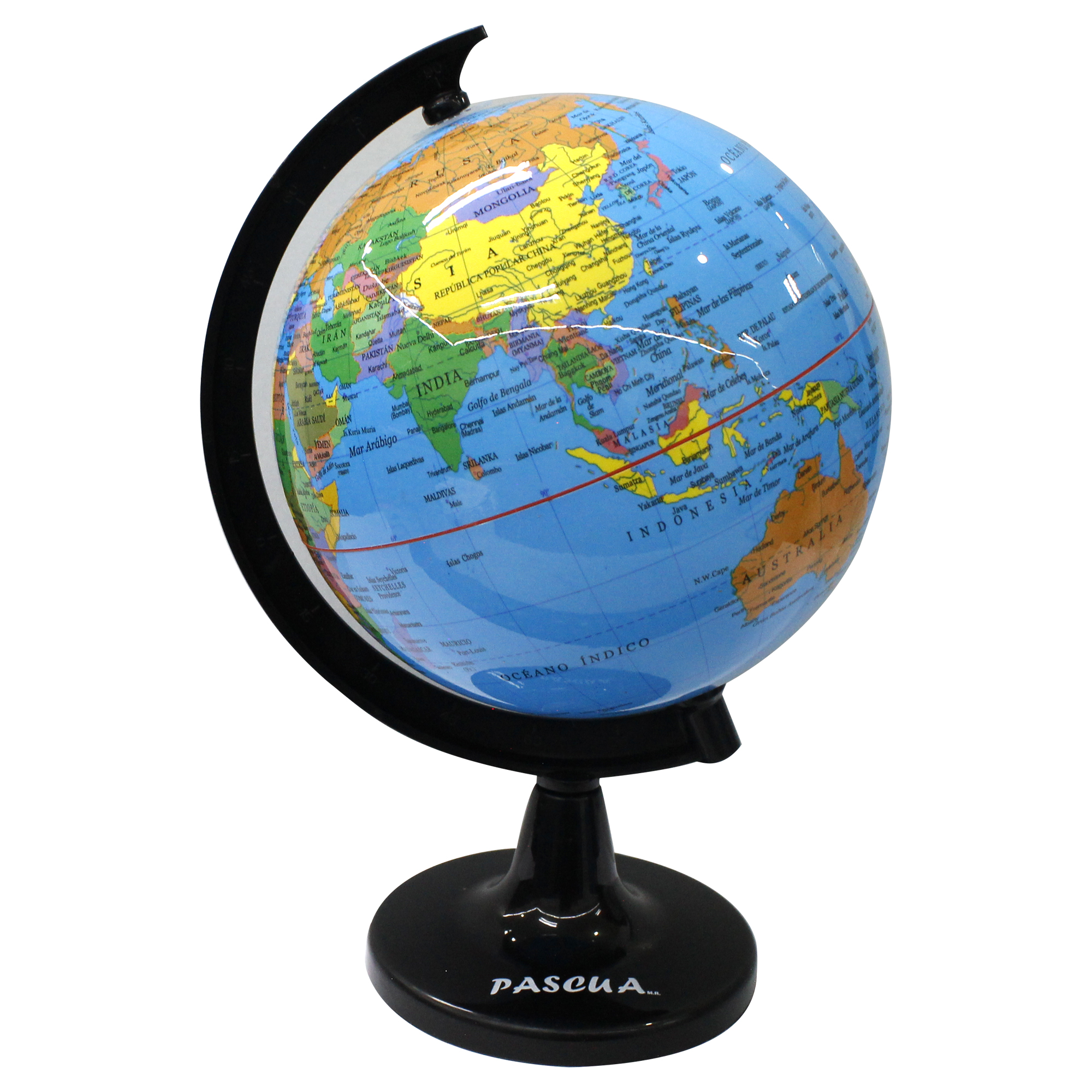 Globo Terráqueo Mapa en español Girable Decoración de Escritorio, oficina, hogar y escuela, Mapa Político Geográfica/Moderna 14.2cm