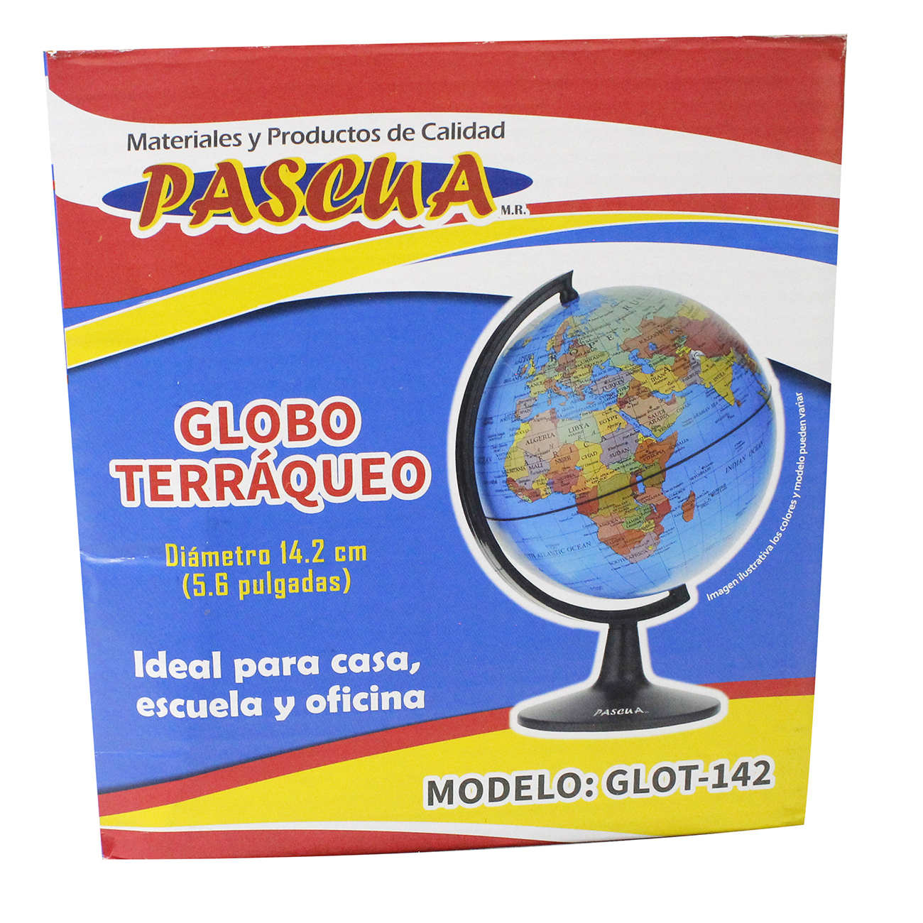 Globo Terráqueo Mapa en español Girable Decoración de Escritorio, oficina, hogar y escuela, Mapa Político Geográfica/Moderna 14.2cm
