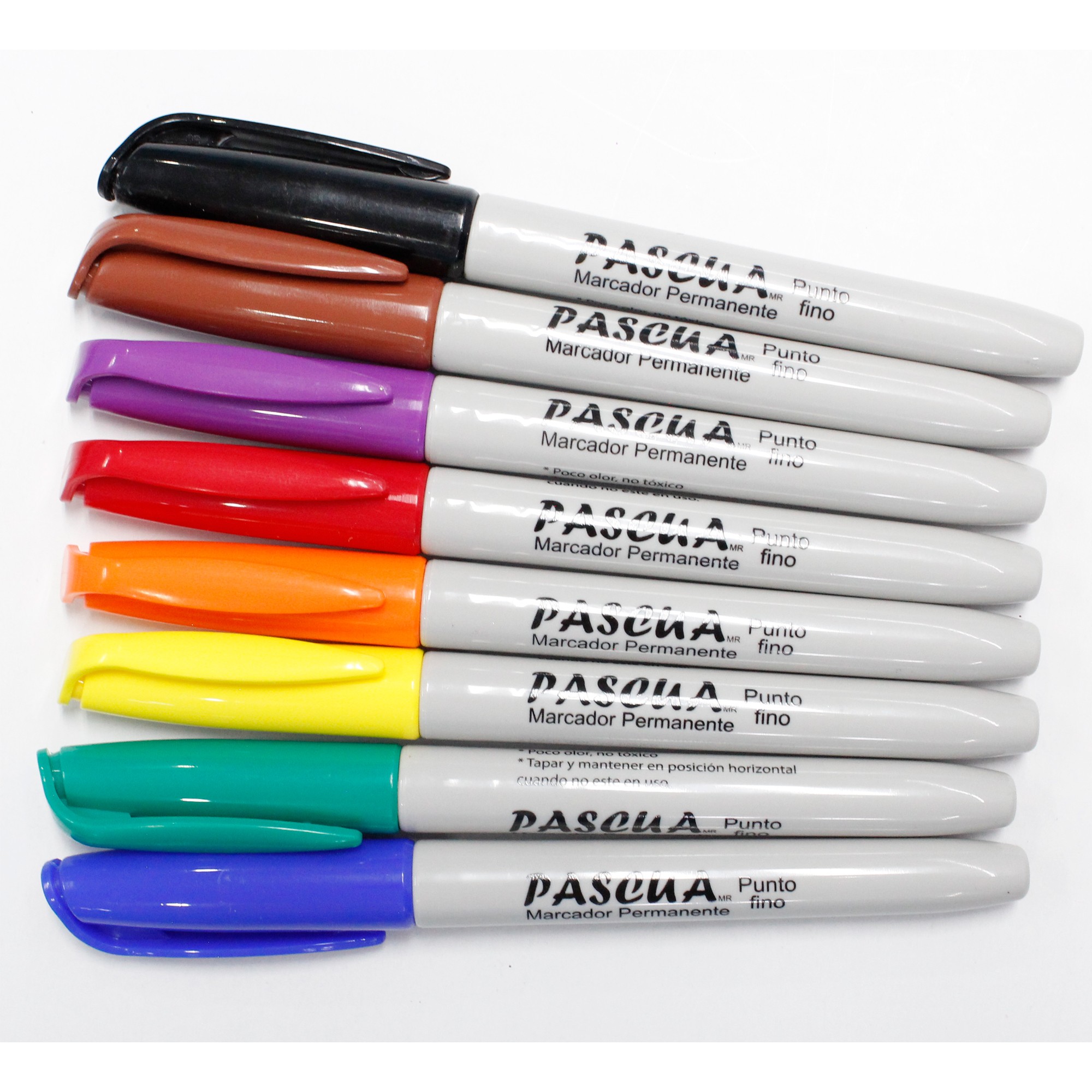 MARCADOR PERMANENTE PUNTO FINO CON 8 COLORES DIFERENTES plumon pluma oficina escuela