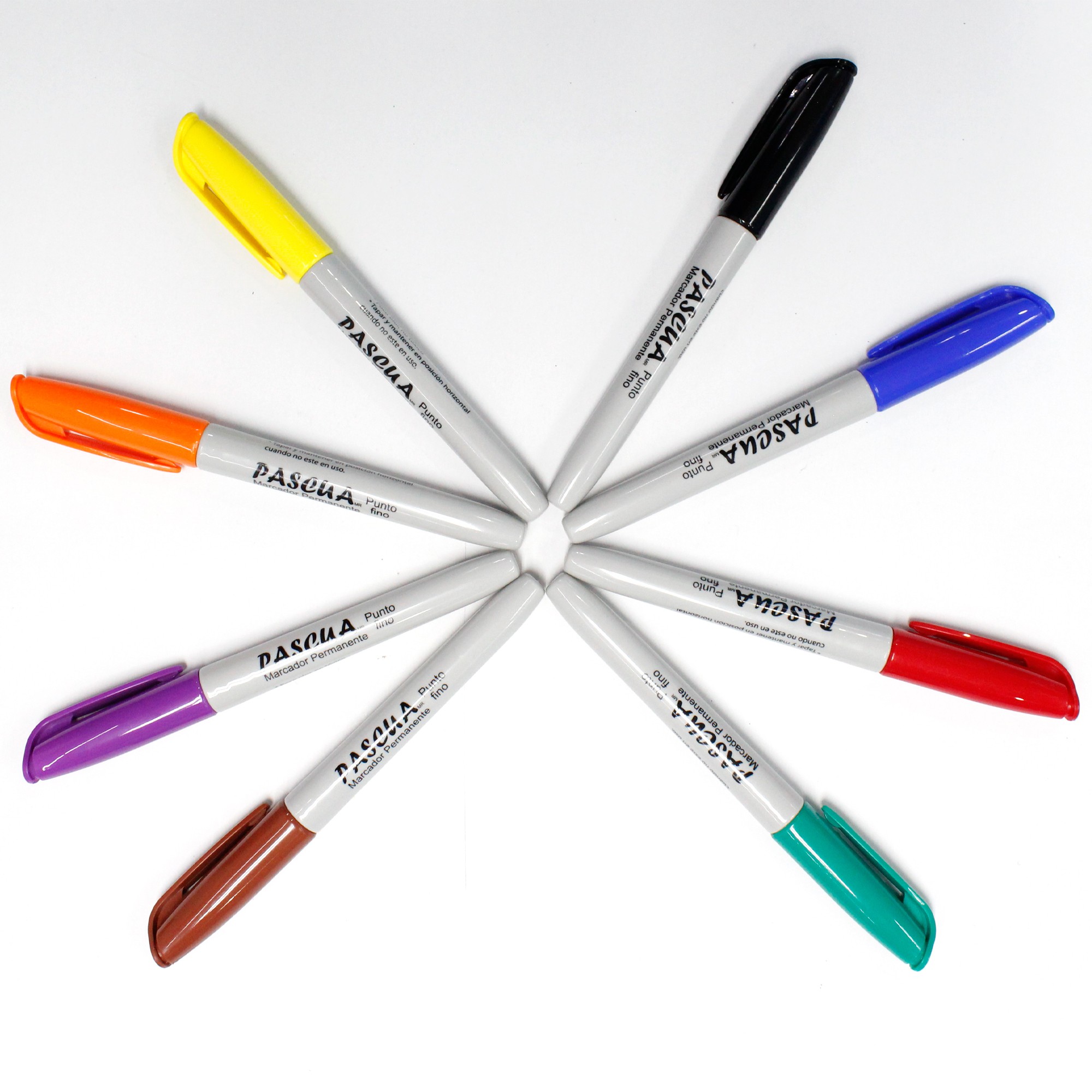 MARCADOR PERMANENTE PUNTO FINO CON 8 COLORES DIFERENTES plumon pluma oficina escuela