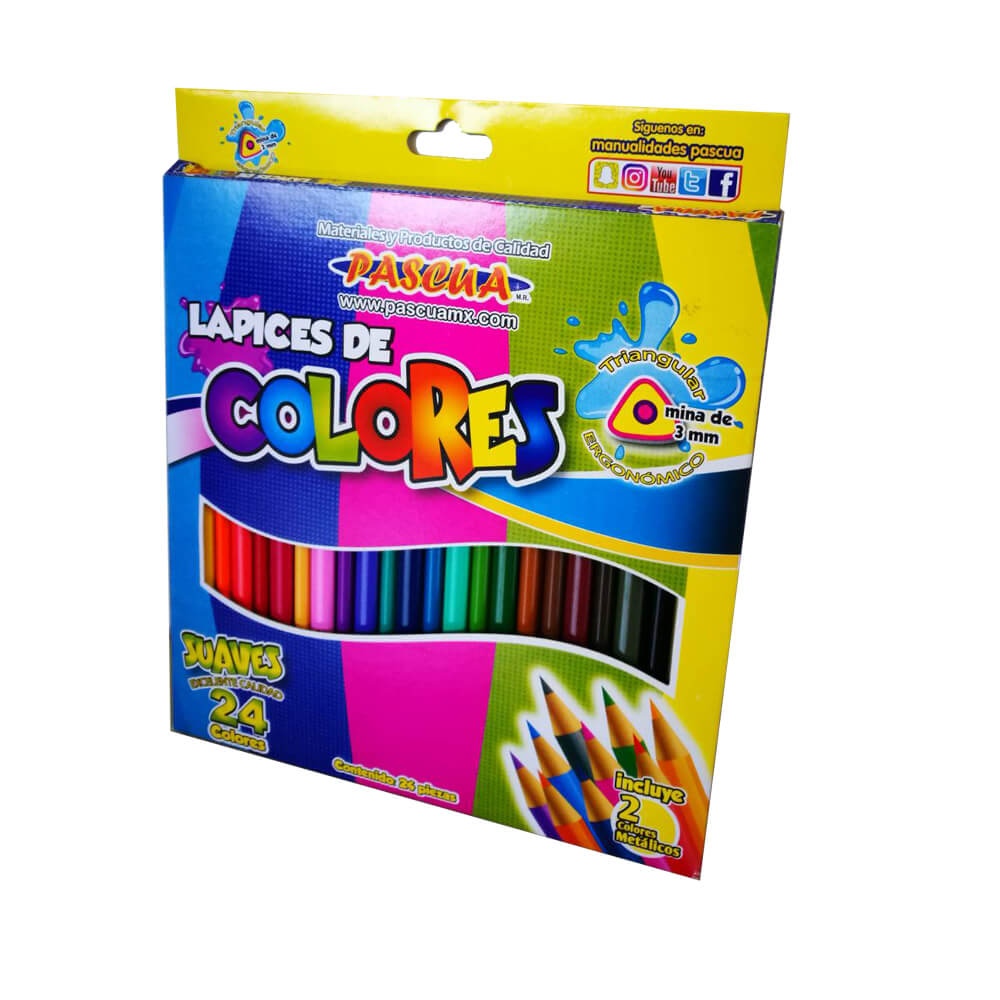 24 Lapices De Colores Para Actividades Creativas Con Niños