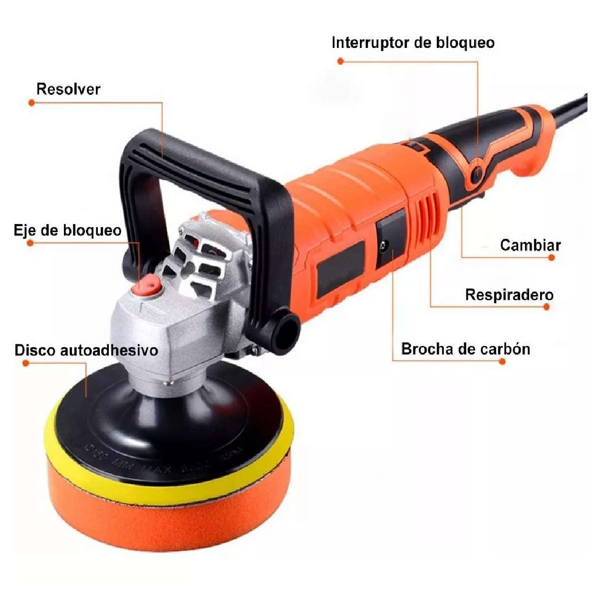 Kits Pulidora Para Autos Pulido Lijado 1580w Alta Potencia