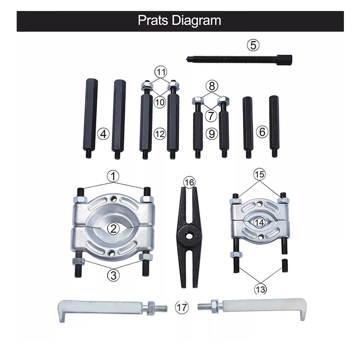 Juego De Extractores De Rodamientos, Separador De Rodamiento