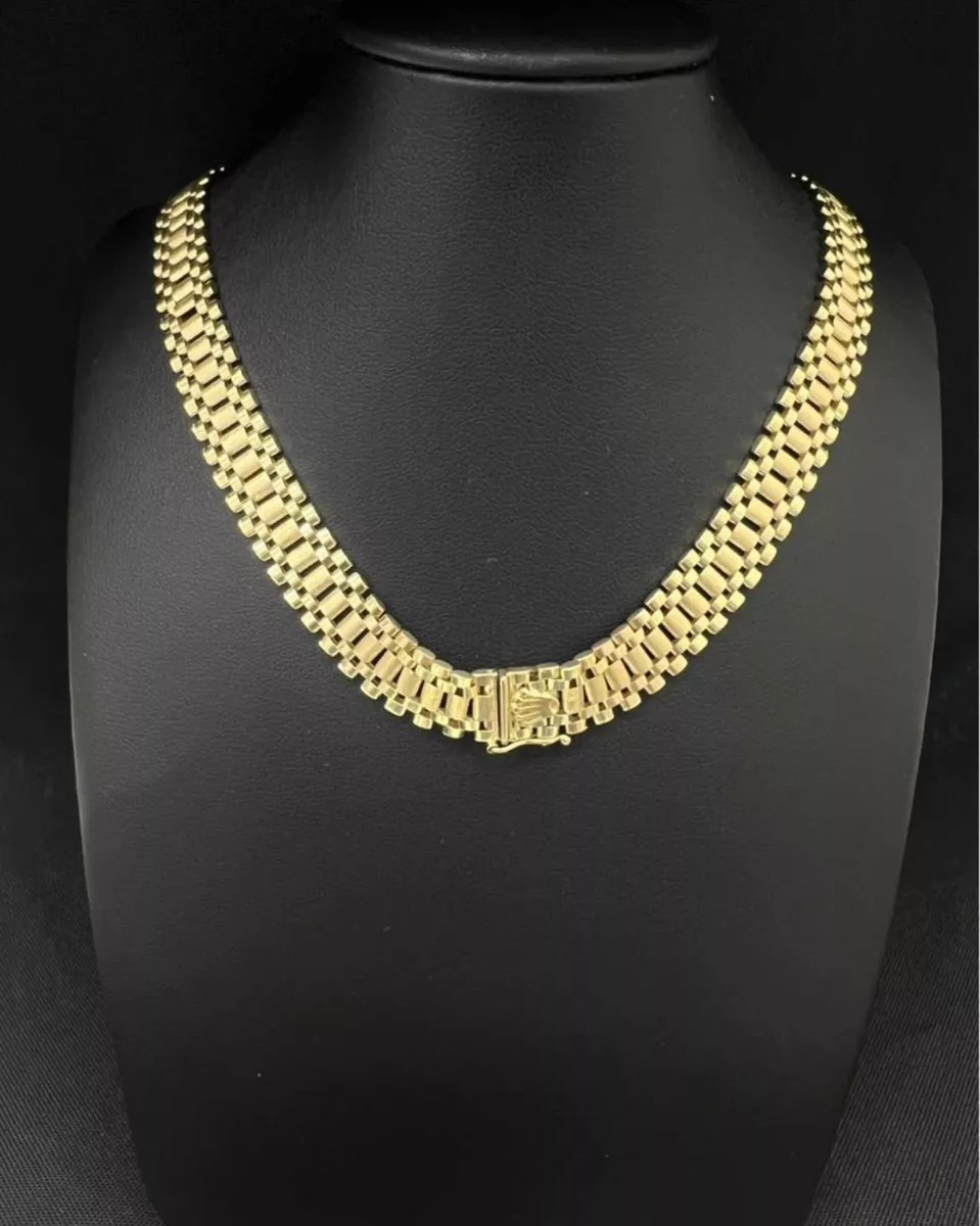 Gargantilla Rolex 50 Cm x 1 Cm Oro 14k + Regalo.