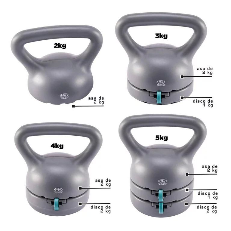 Pesa Rusa Ajustable  2 a 5 kg 