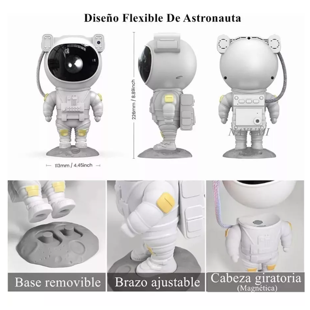 Astronauta Proyector De Estrellas Lamparas Led Bluetooth.