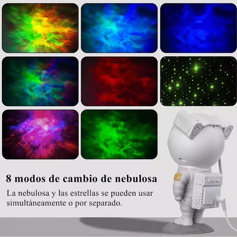 Astronauta Proyector De Estrellas Lamparas Led Bluetooth.