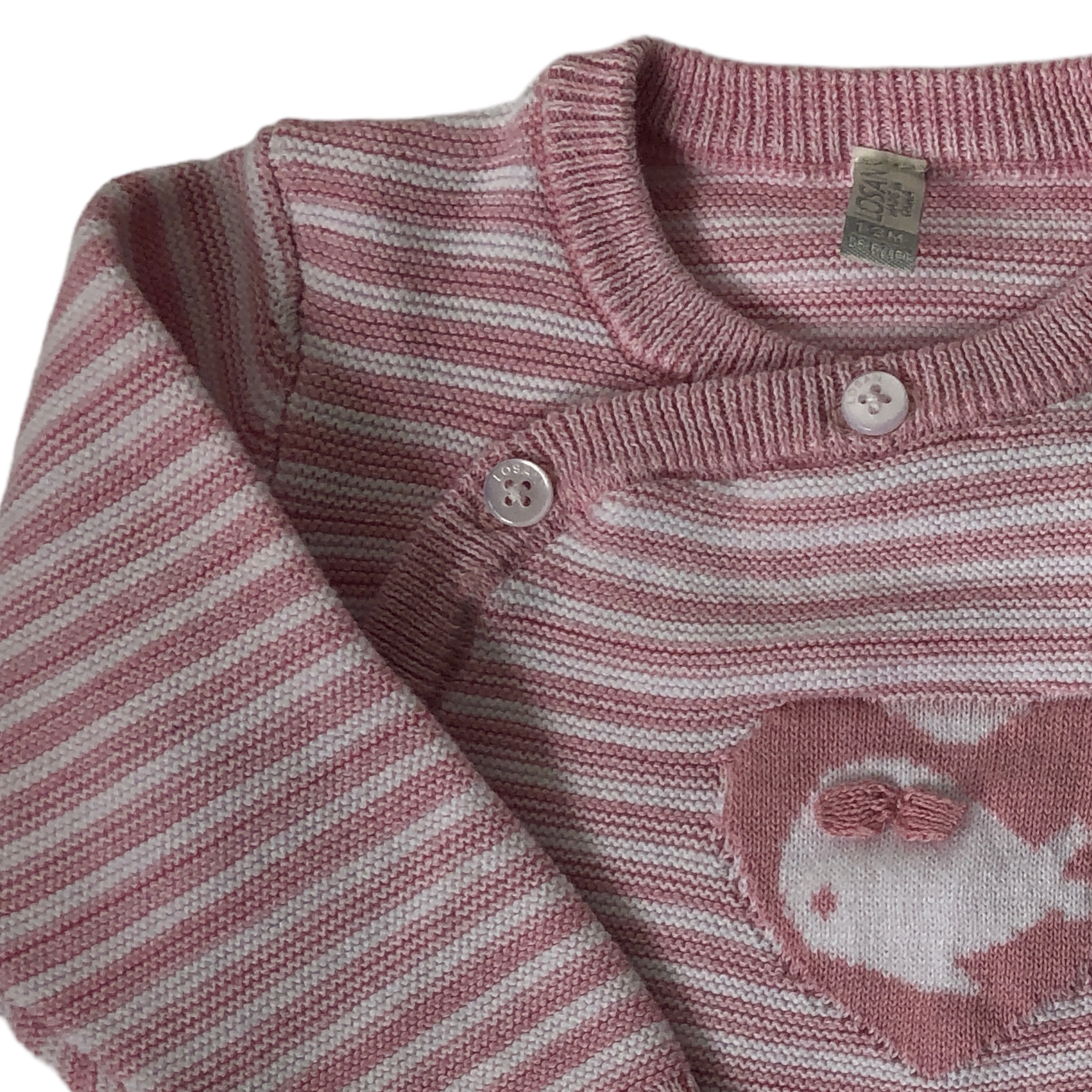 Conjunto de suéter y pantalón color rosa para bebé niña Losan