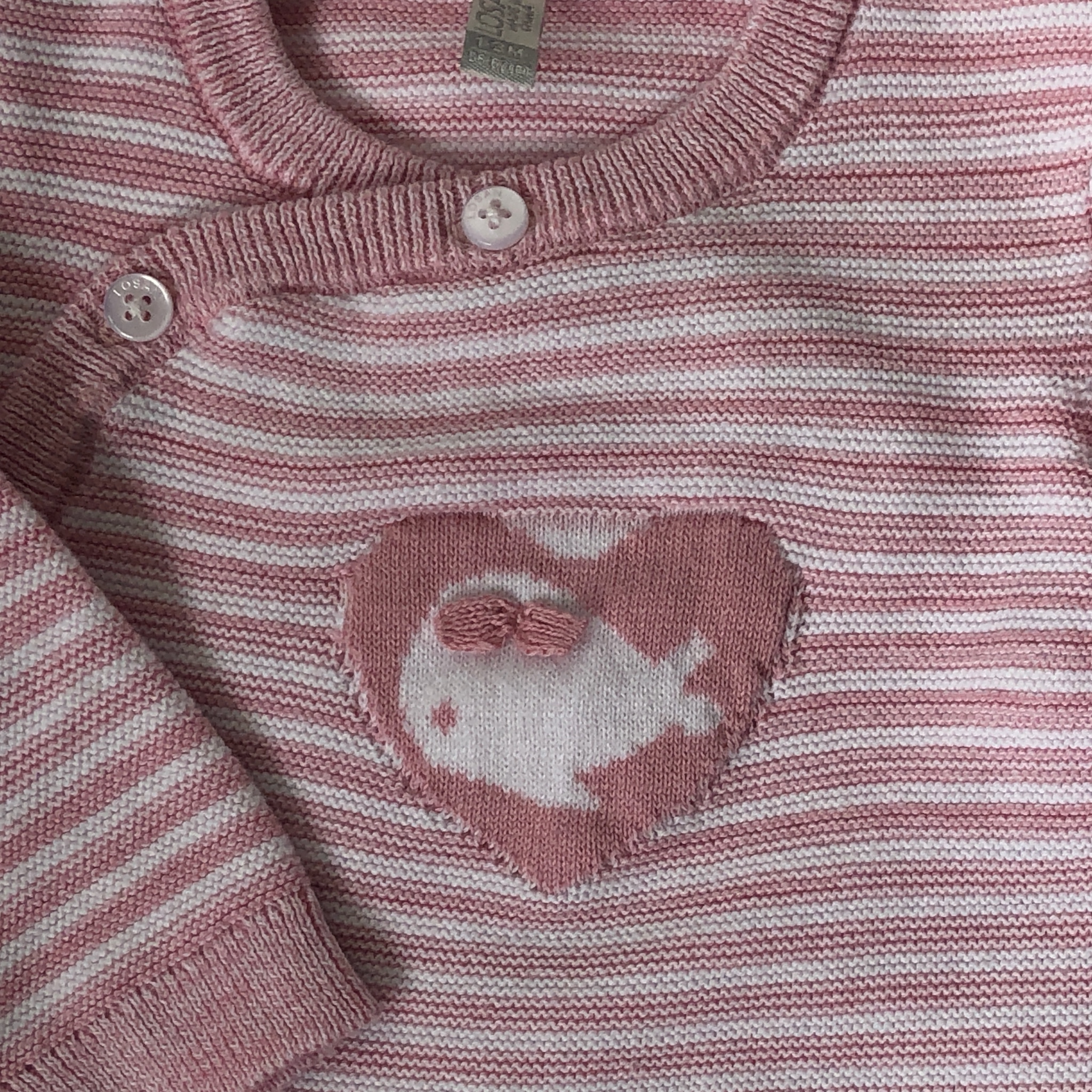 Conjunto de suéter y pantalón color rosa para bebé niña Losan