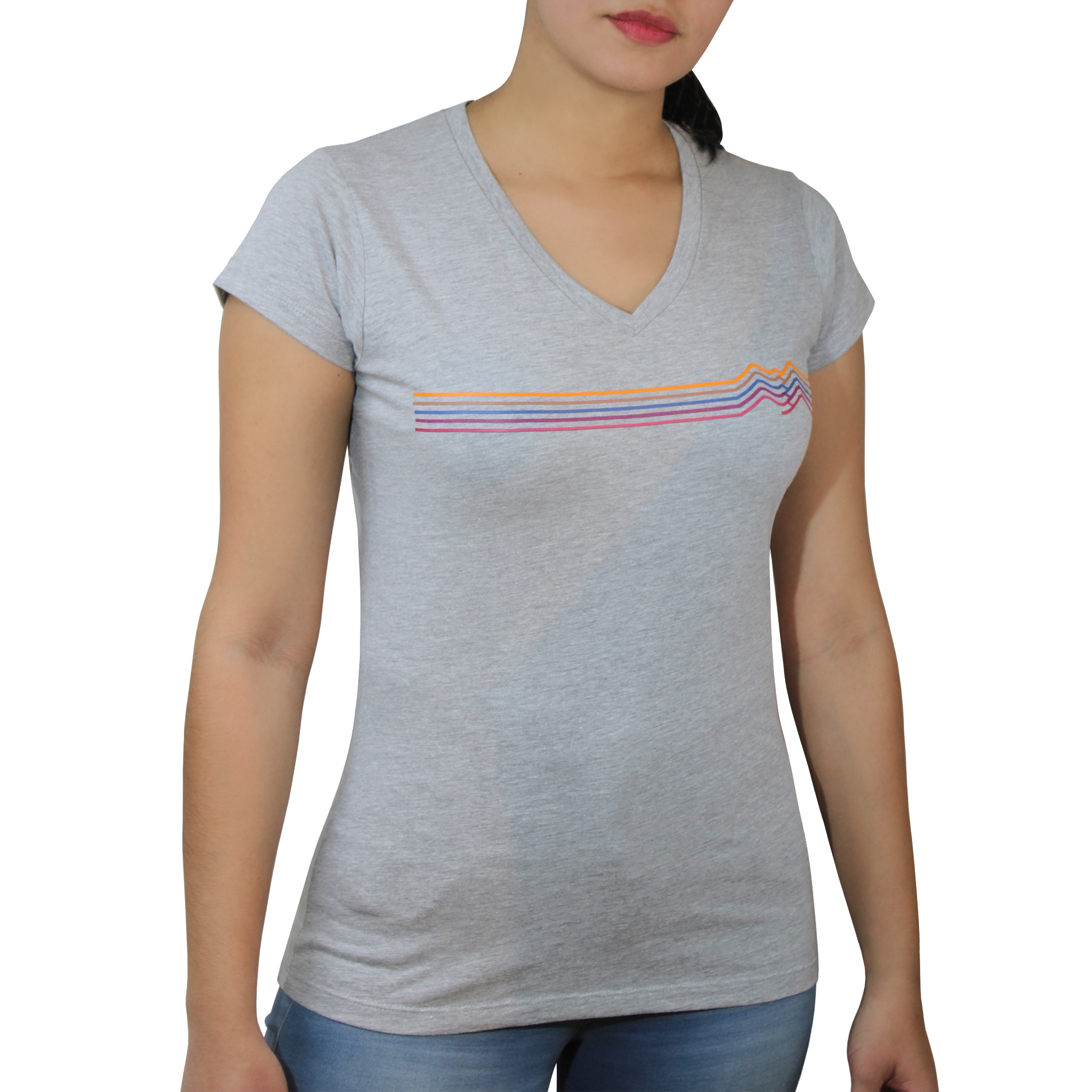 Playera Gris KON TIKI para Mujer, Outdoor, Aventura y Casual Manga Corta Peñamiller-GR