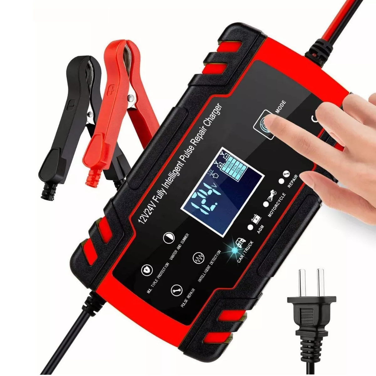 Cargador Inteligente Batería 12v 24v Mantenedor