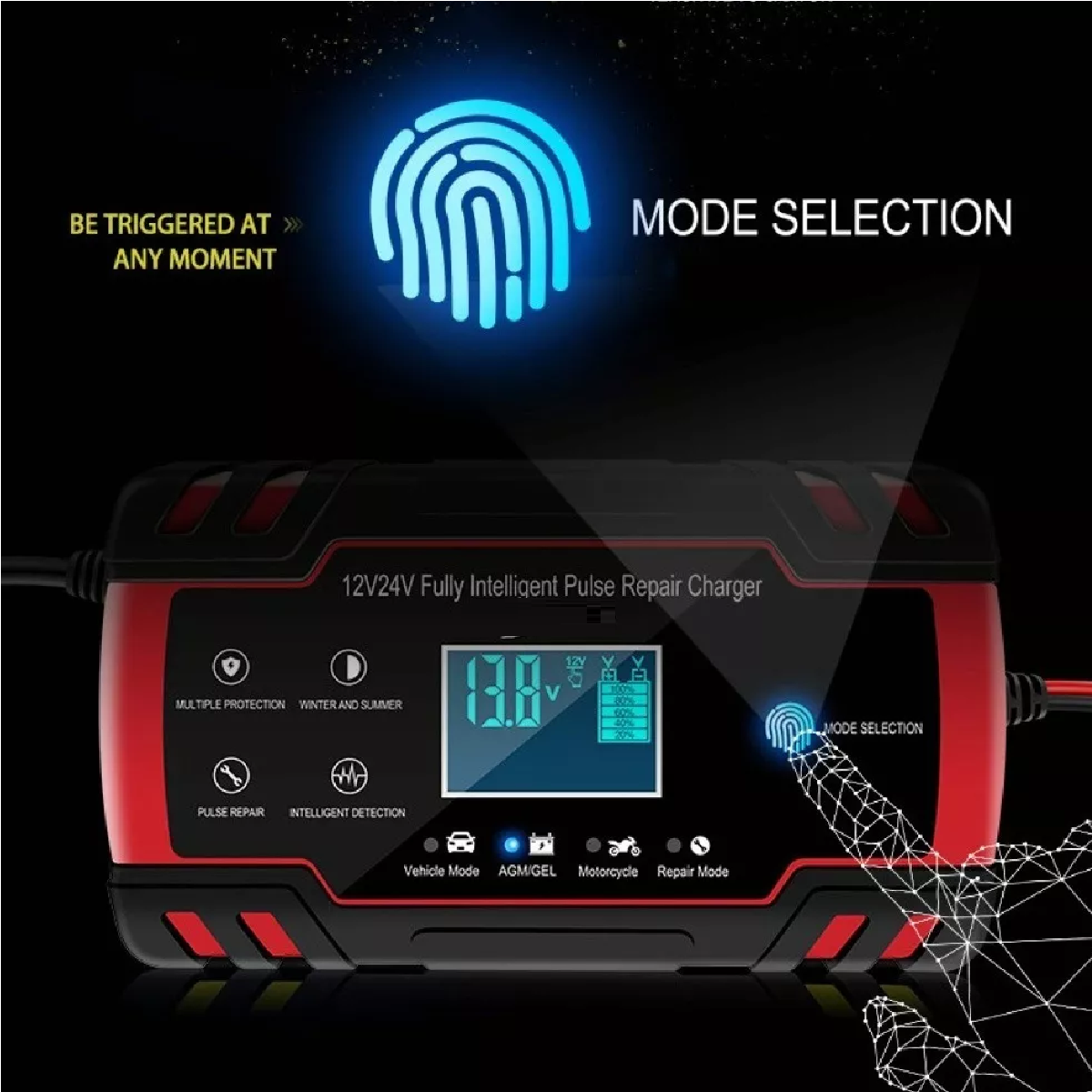  Cargador De Batería De Coche Reparación De Batería 12v24v