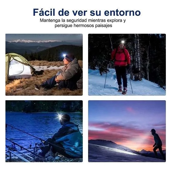 Lampara de Cabeza Led Usb recargable