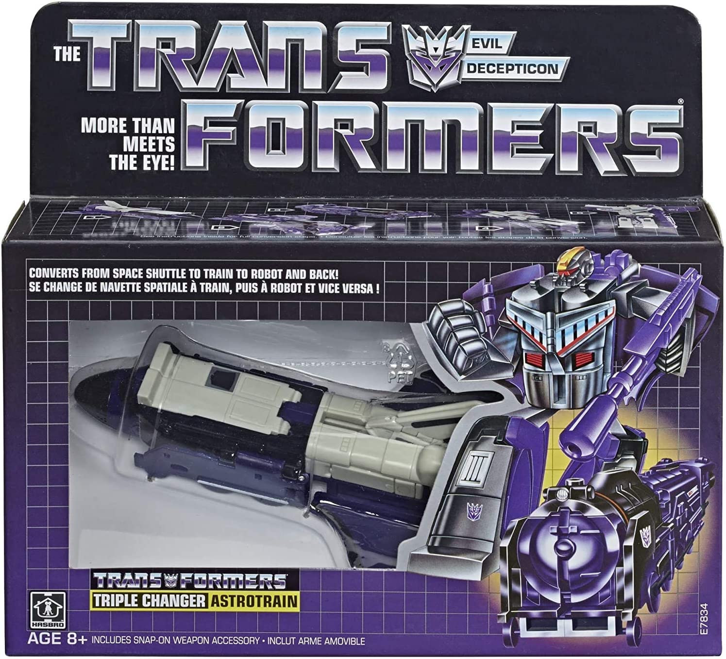 ORIGINAL Astrotrain Transformers G1 Triple Changer Reissue HASBRO