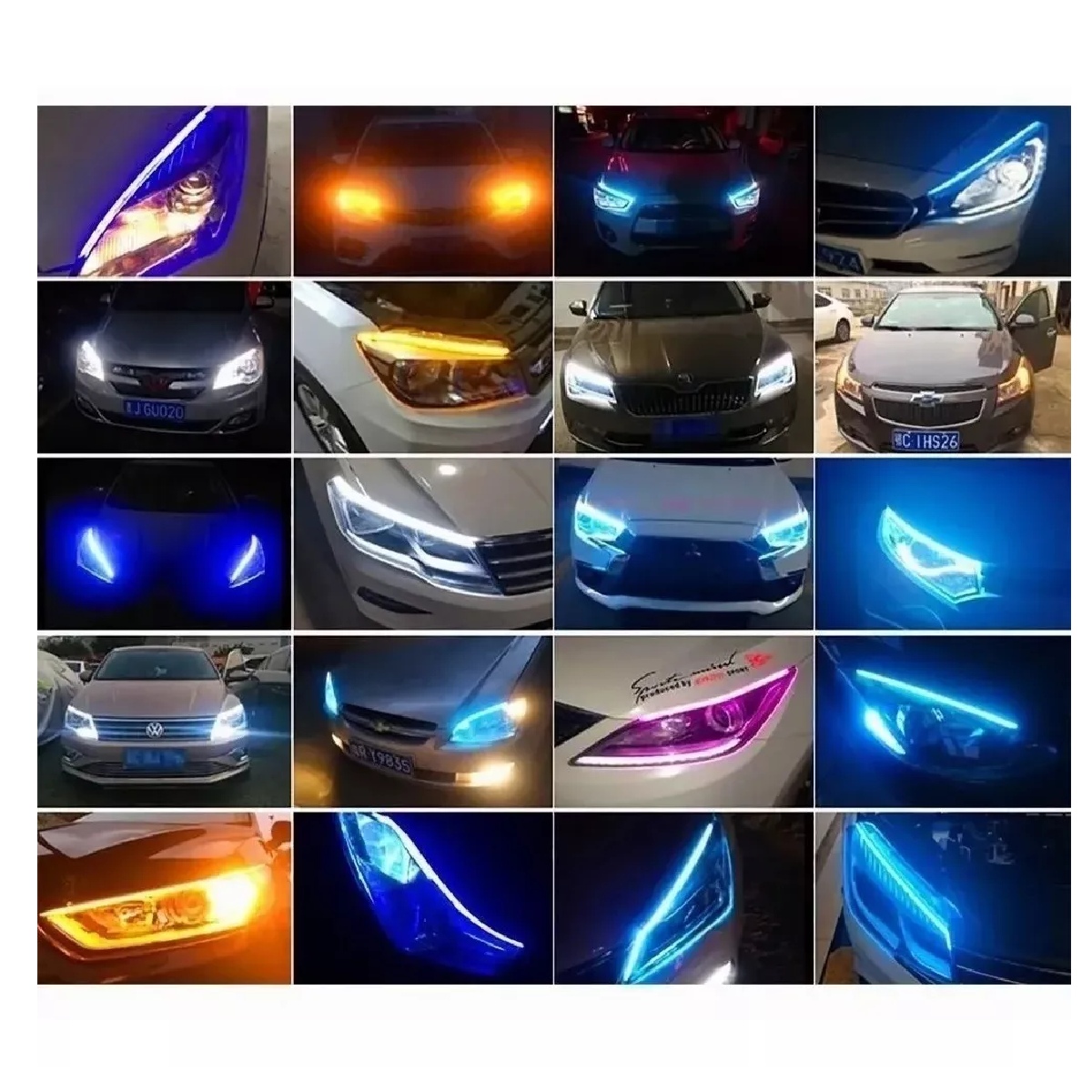 Tira De Luces Led Flexible Para Faros Diurnos De Auto 60 Cm