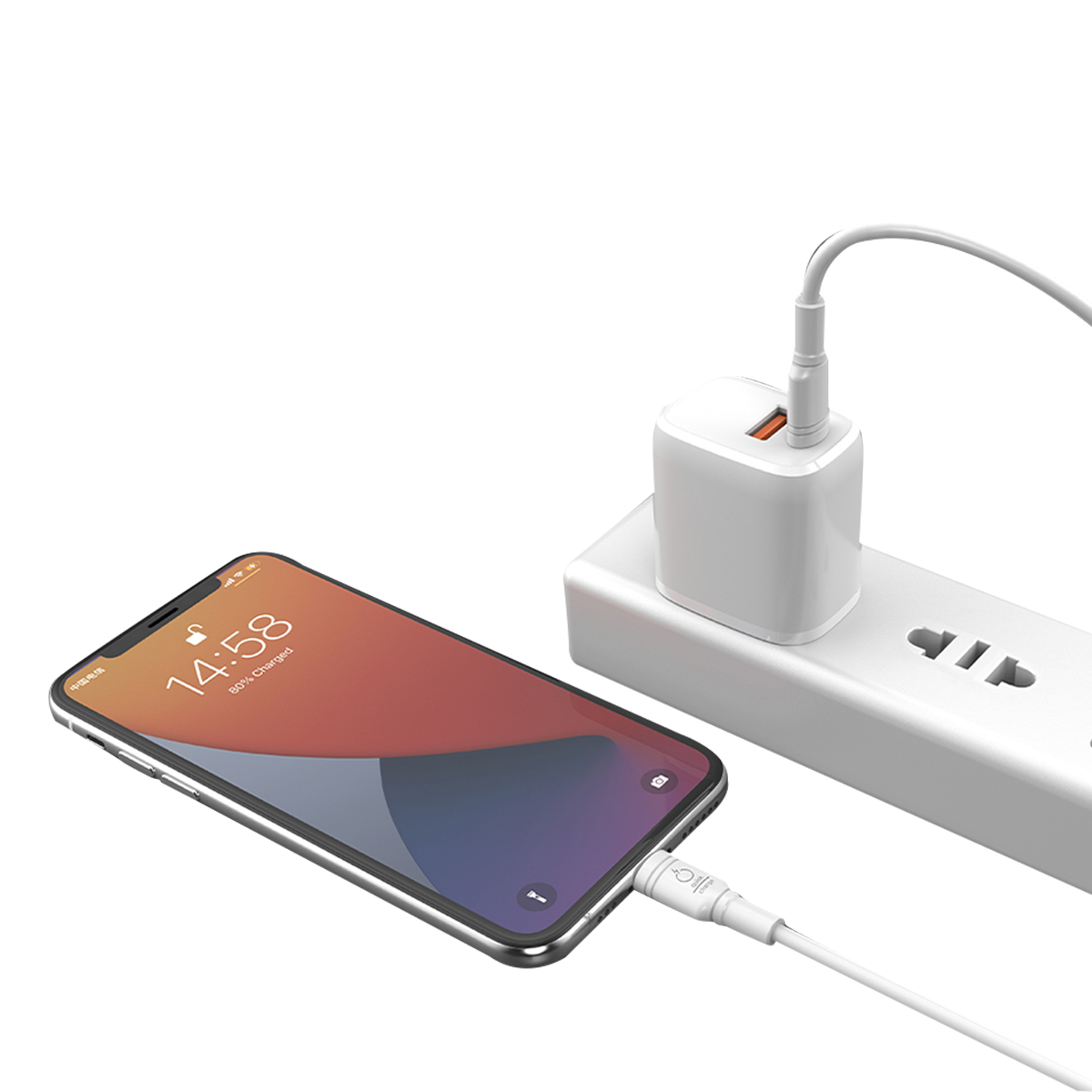 Cargador de pared 20w con cable tipo C a lightning