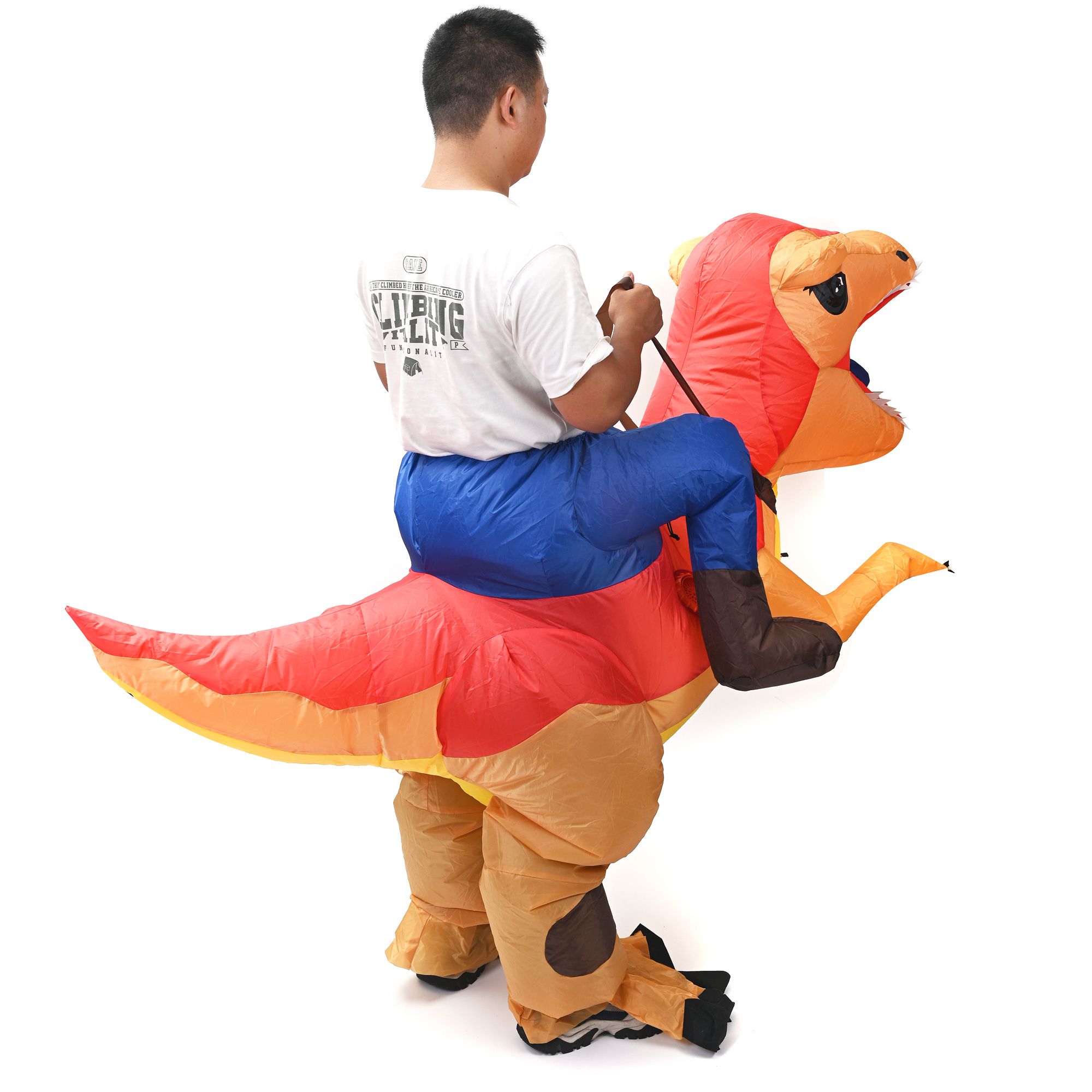 Disfraz Inflable Divertido De Dinosaurio T-Rex Creativo Fiesta de Halloween