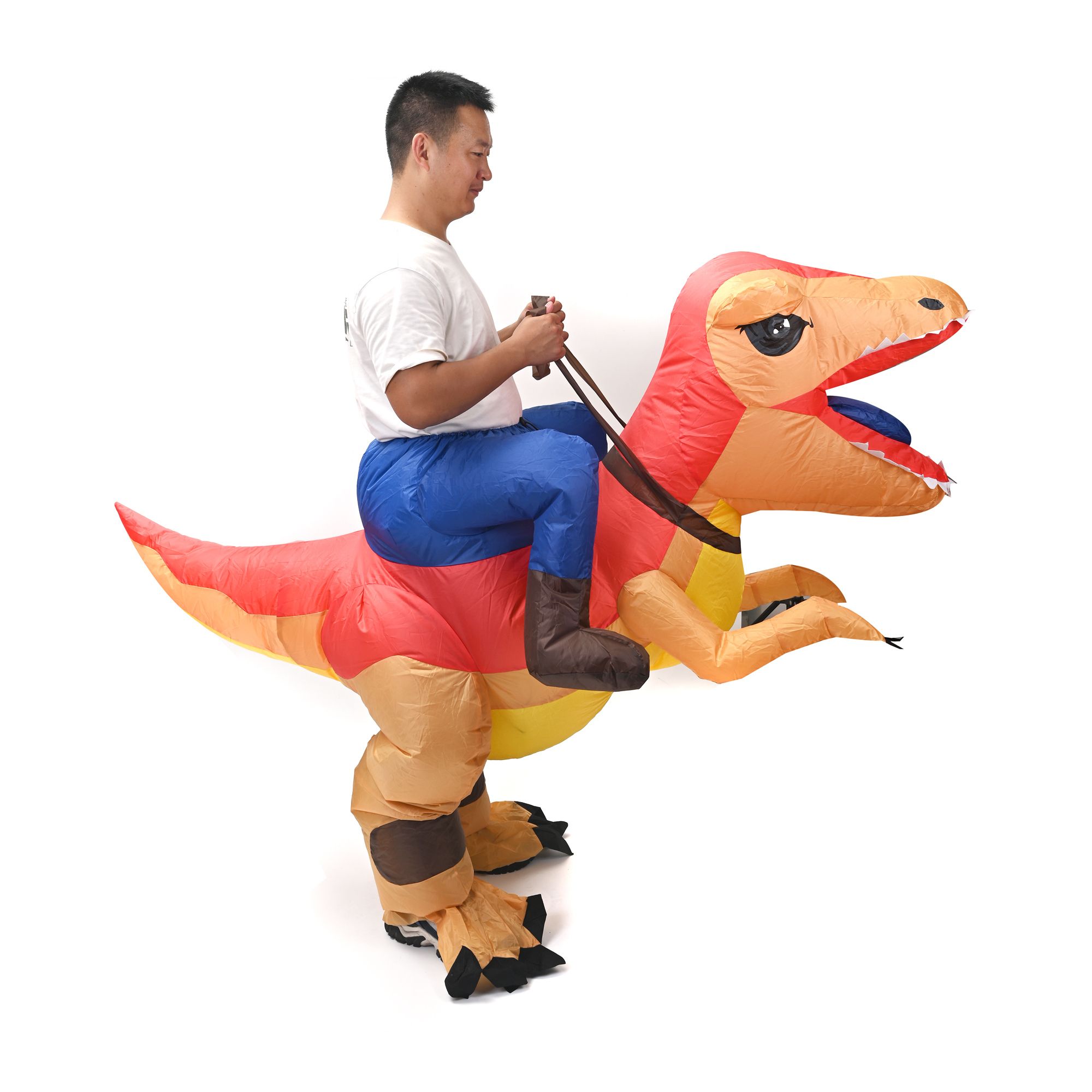 Disfraz Inflable Divertido De Dinosaurio T-Rex Creativo Fiesta de Halloween