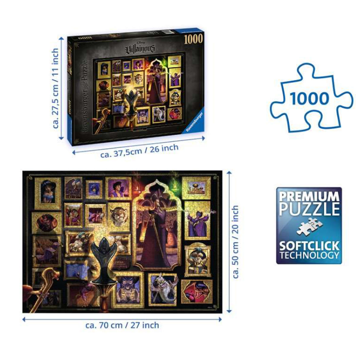 Rompecabezas Ravensburger Diseño Villano Jafar 1000pzs
