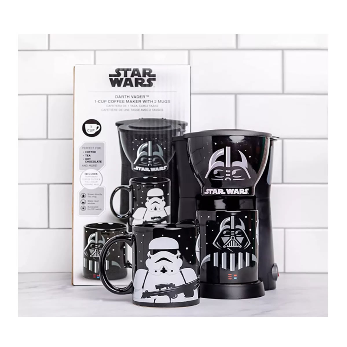 Cafetera Individual Star Wars Darth Vader Y Stormtrooper