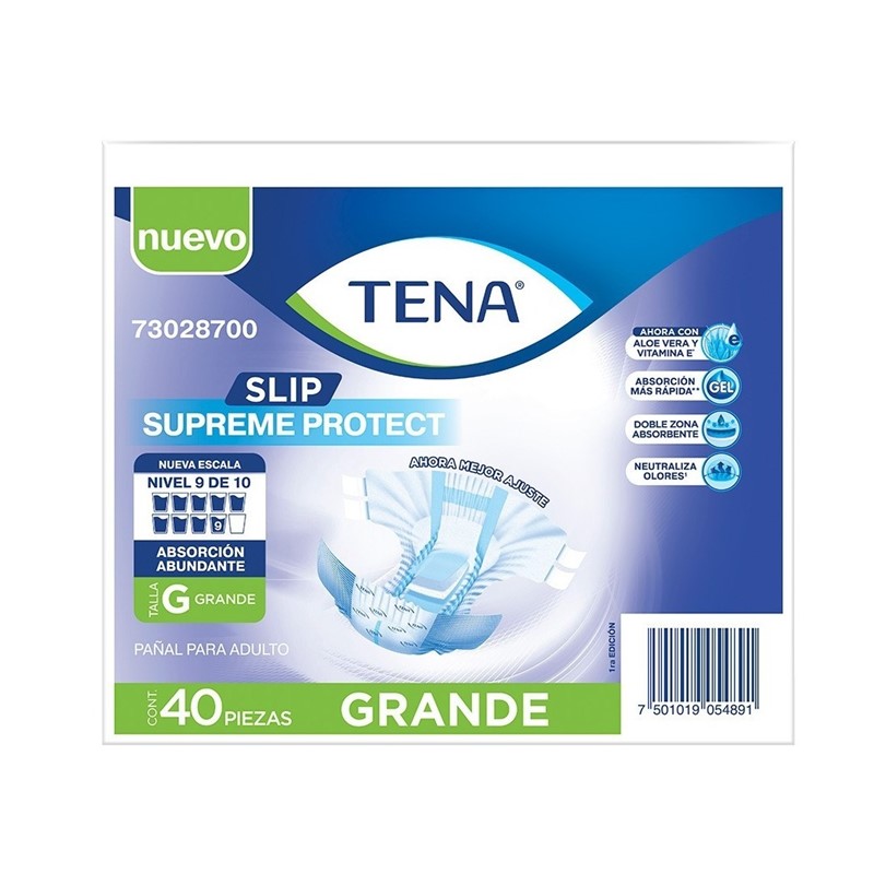 Pañal Para Adulto Tena Slip Ultra Protect Grande 40pzs